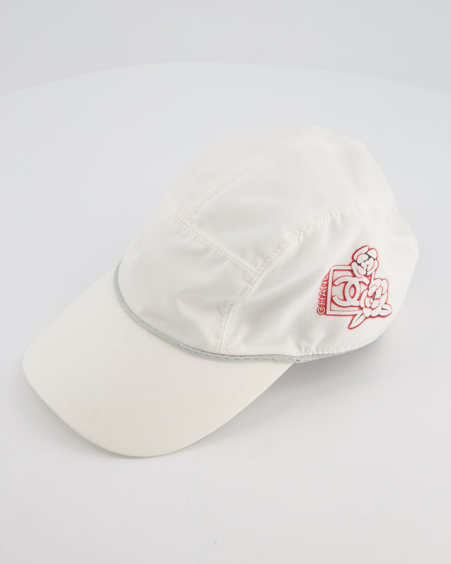 Chanel White   Nylon CC Camélia Sports Cap Size M