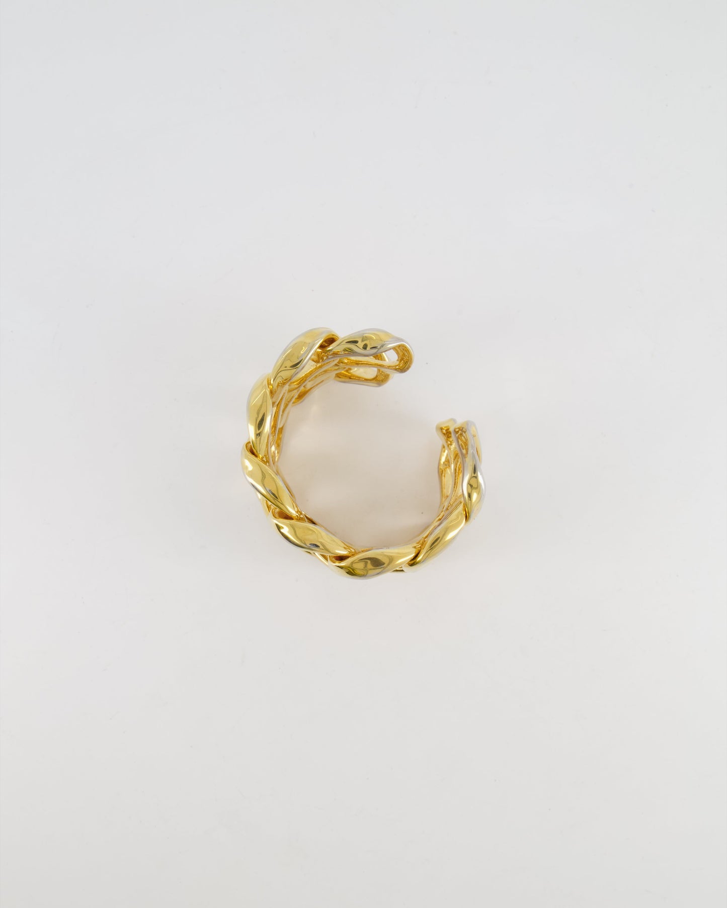 Chanel Shiny Gold Chain Bangle Bracelet