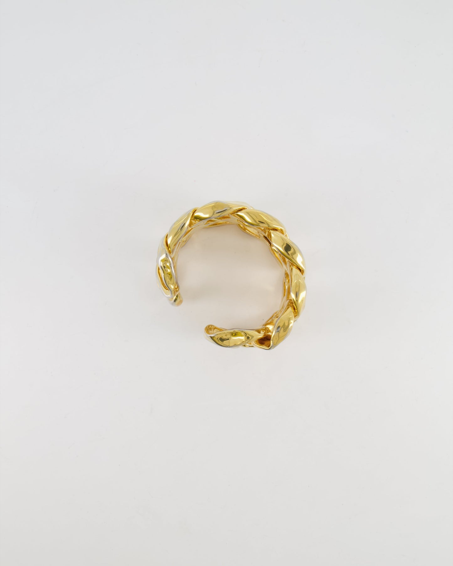 Chanel 2003   Shiny Gold Chain Bangle Bracelet