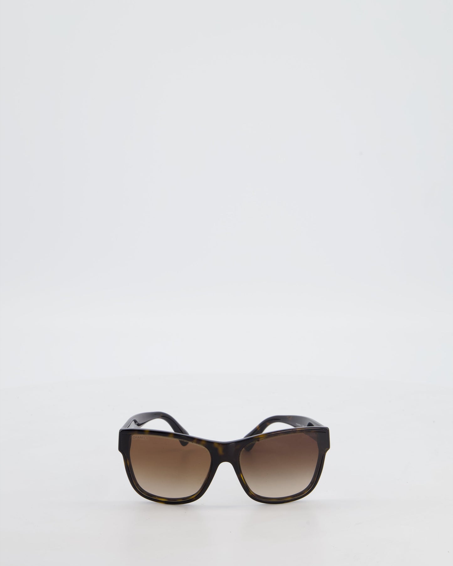 Chanel Brown Tortoise Shell Sunglasses With Logo Detail Bag