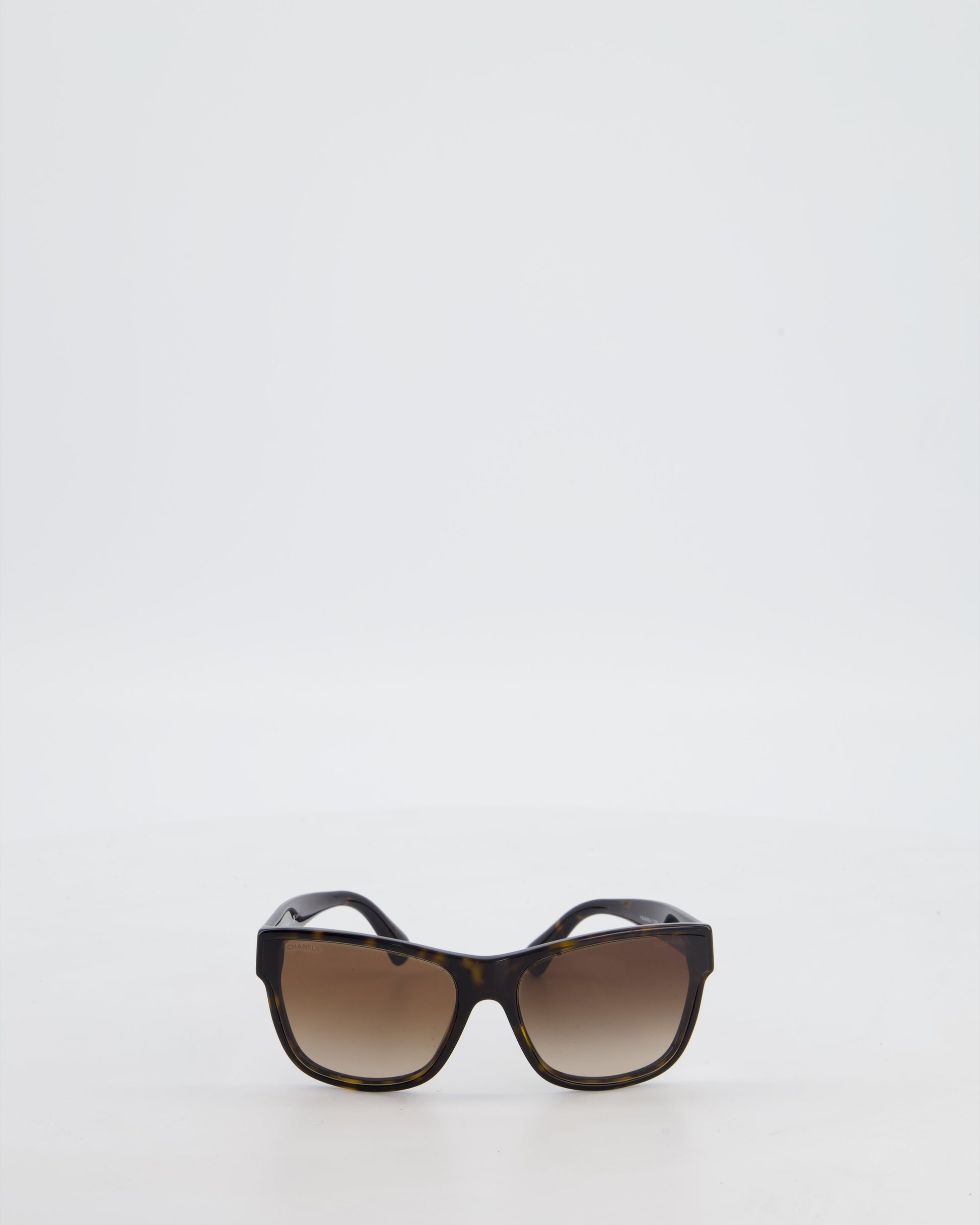 Chanel Brown Tortoise Shell Sunglasses With Logo Detail Bag