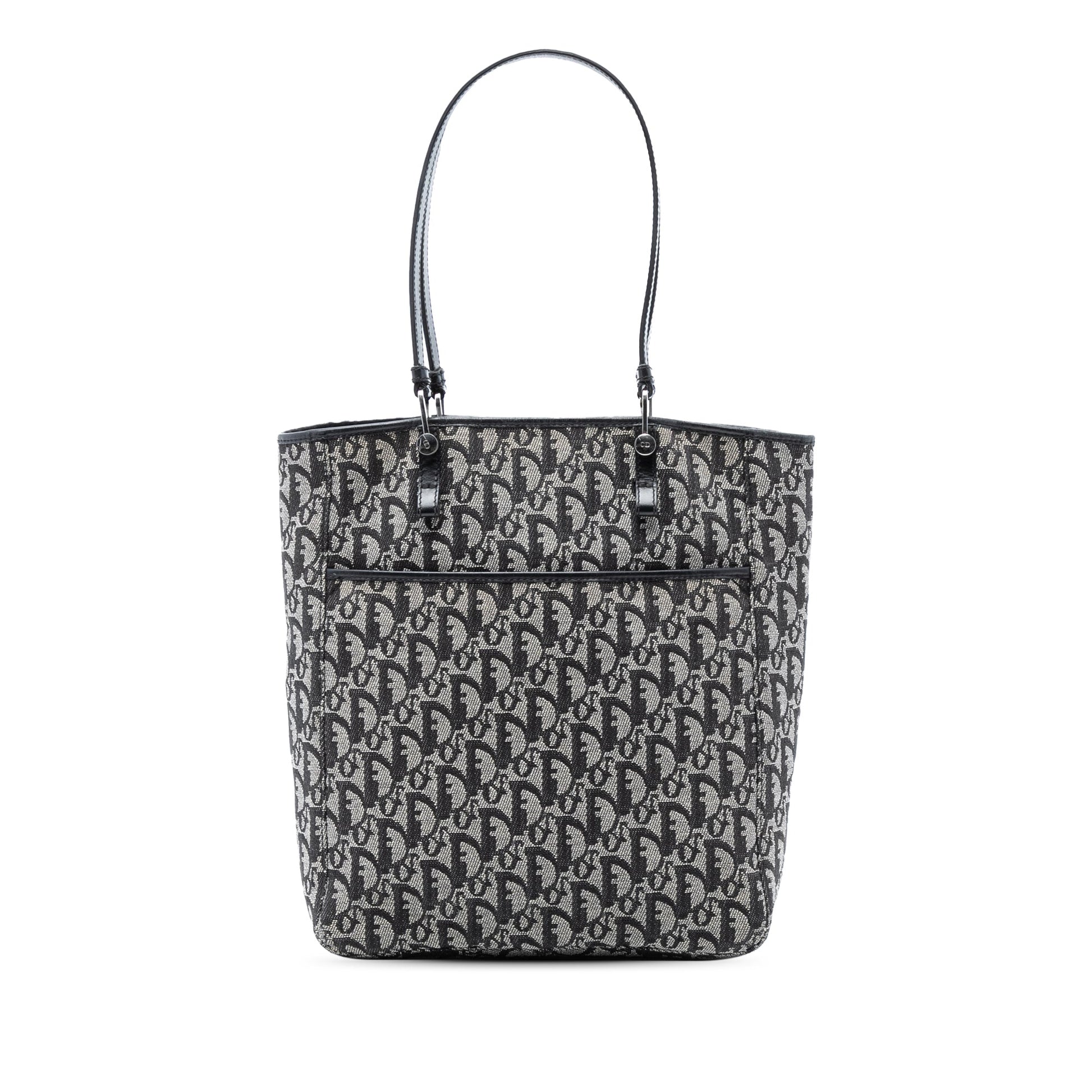 Dior Handbag issimo Trotter Tote Canvas Black Tote Bag