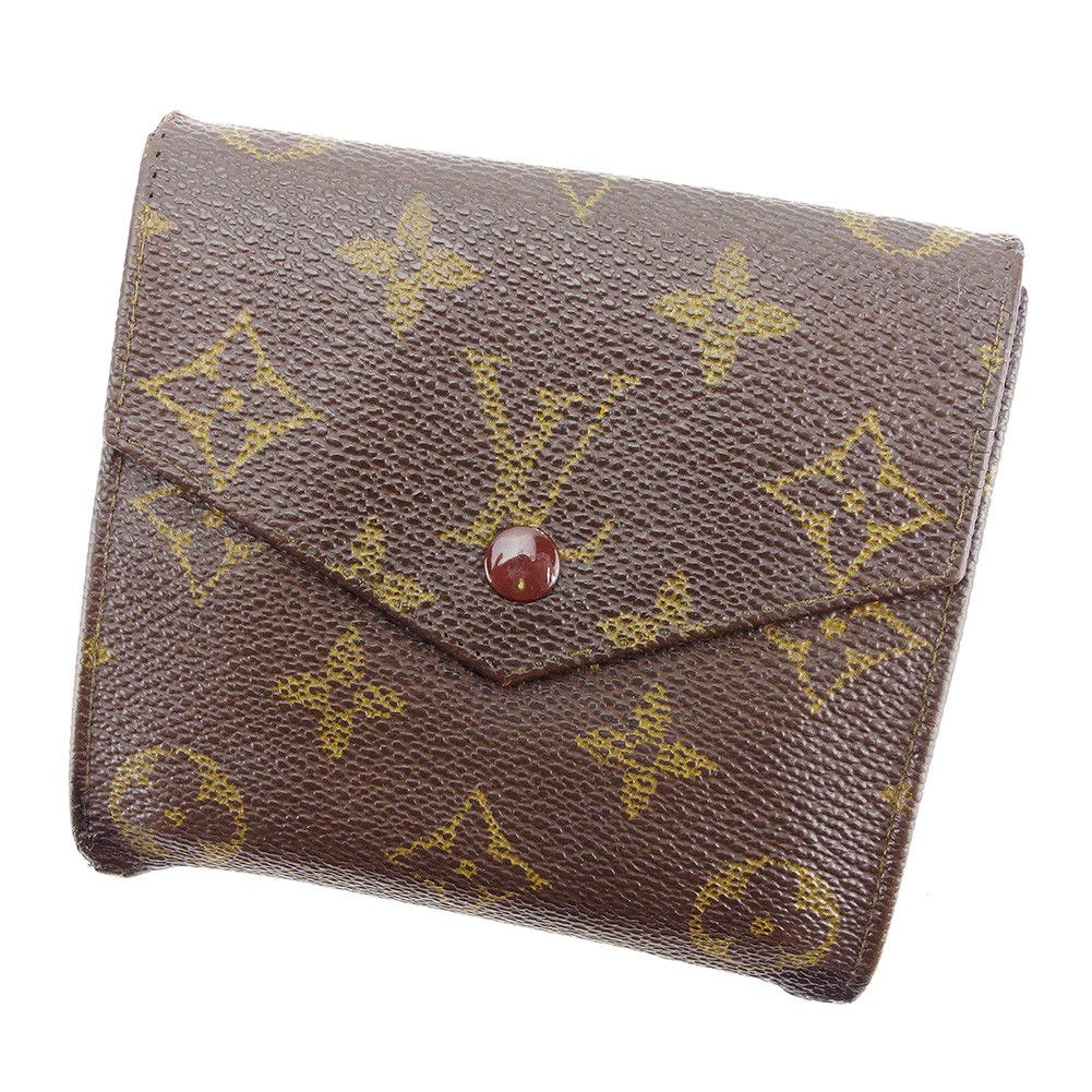 Louis Vuitton Bifold M61660 Portonebi old Brown Wallet Case P658