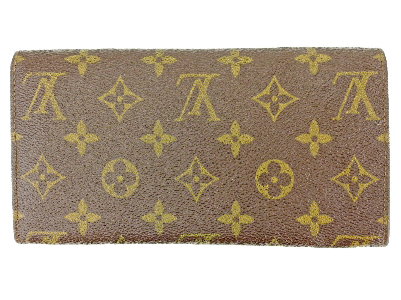 Louis Vuitton Long Purse M61724 Pochette Porto Brown Beige Wallet Case P873