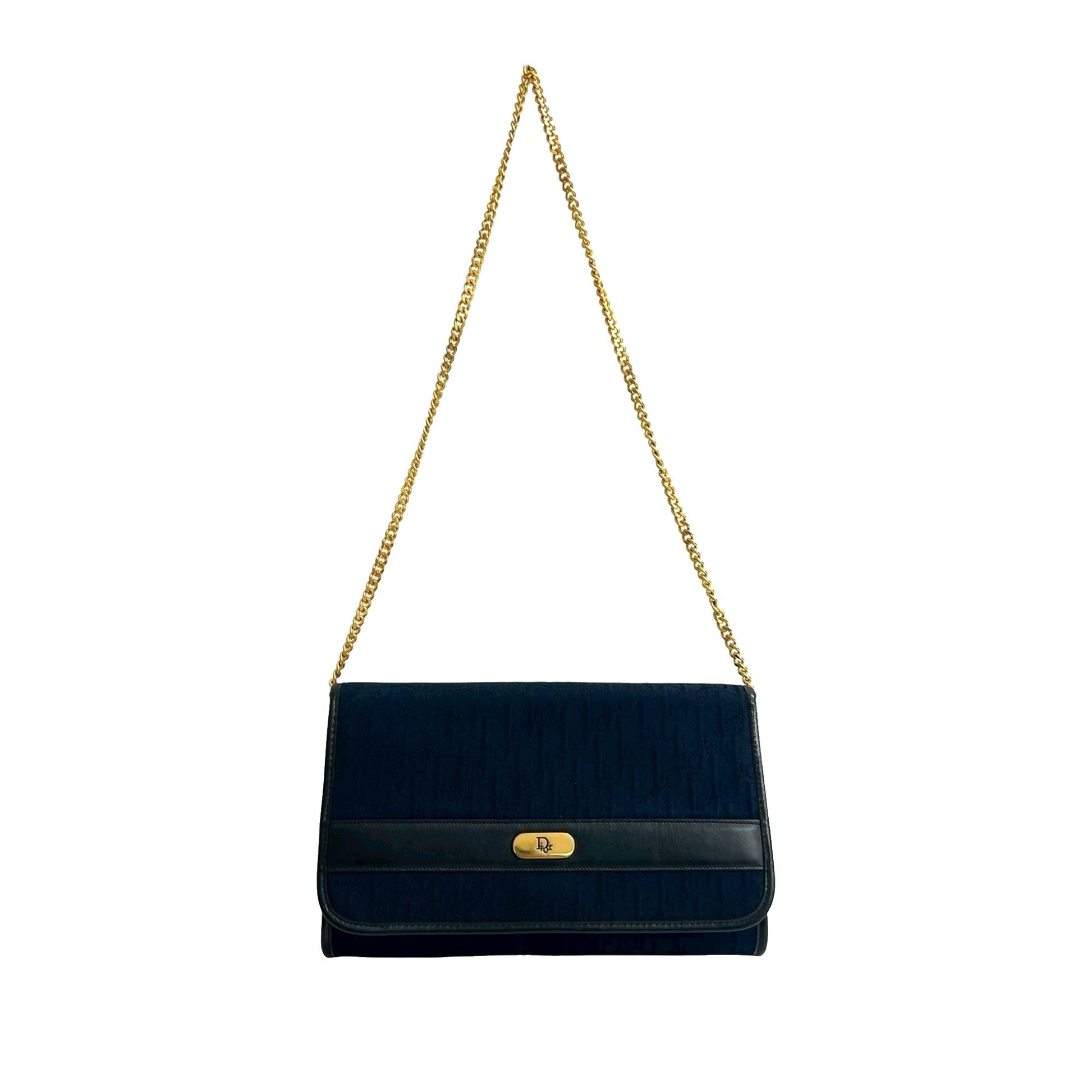 Dior Handbag issimo Trotter Shoulder Bag Canvas Blue Chain
