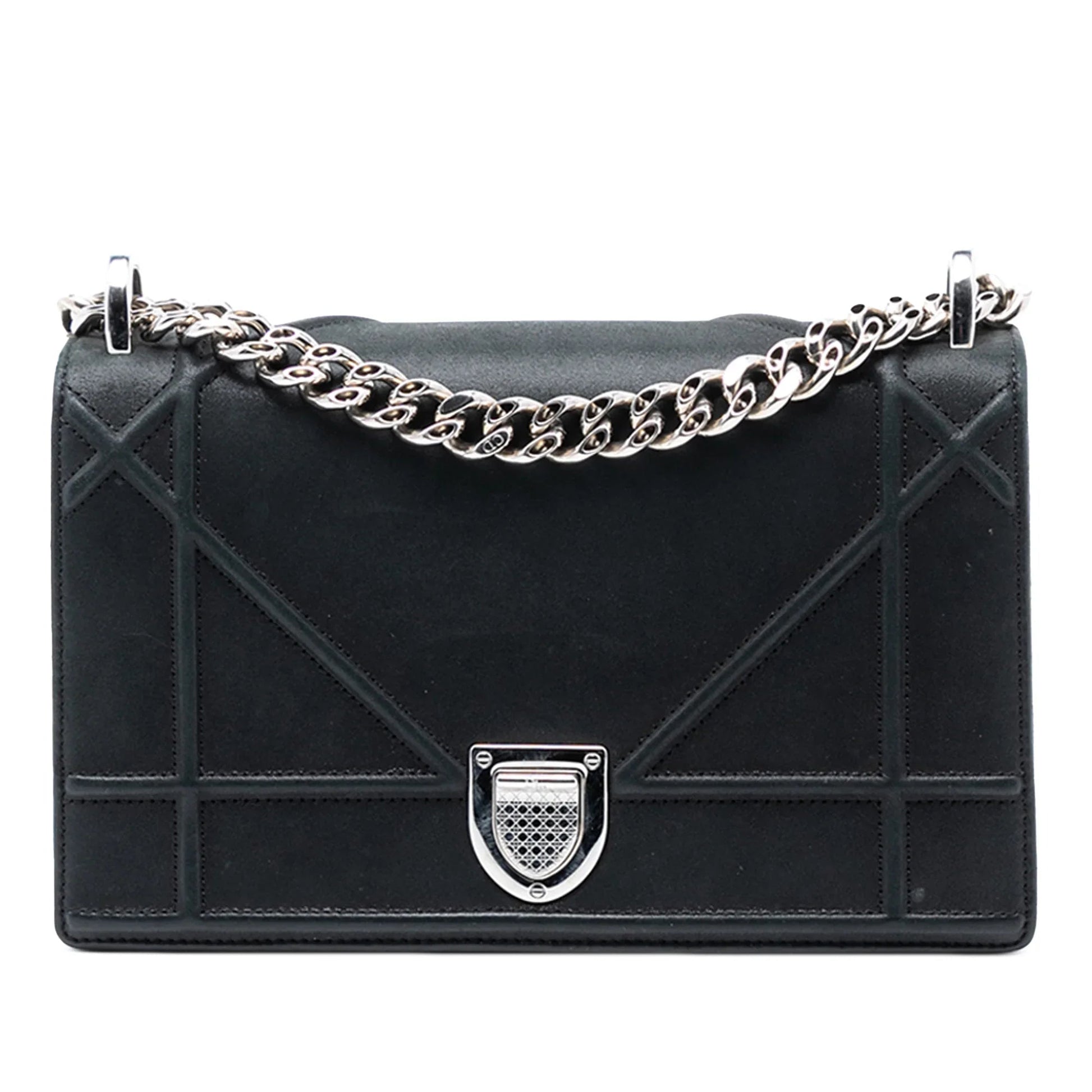 Dior Handbag ama Crossbody Bag 2 Lambskin Black Small