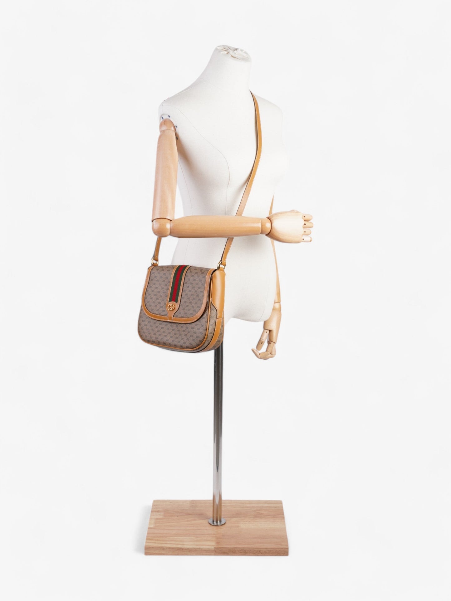 Gucci Web Crossbody Supreme Canvas Red Crossbody Bag