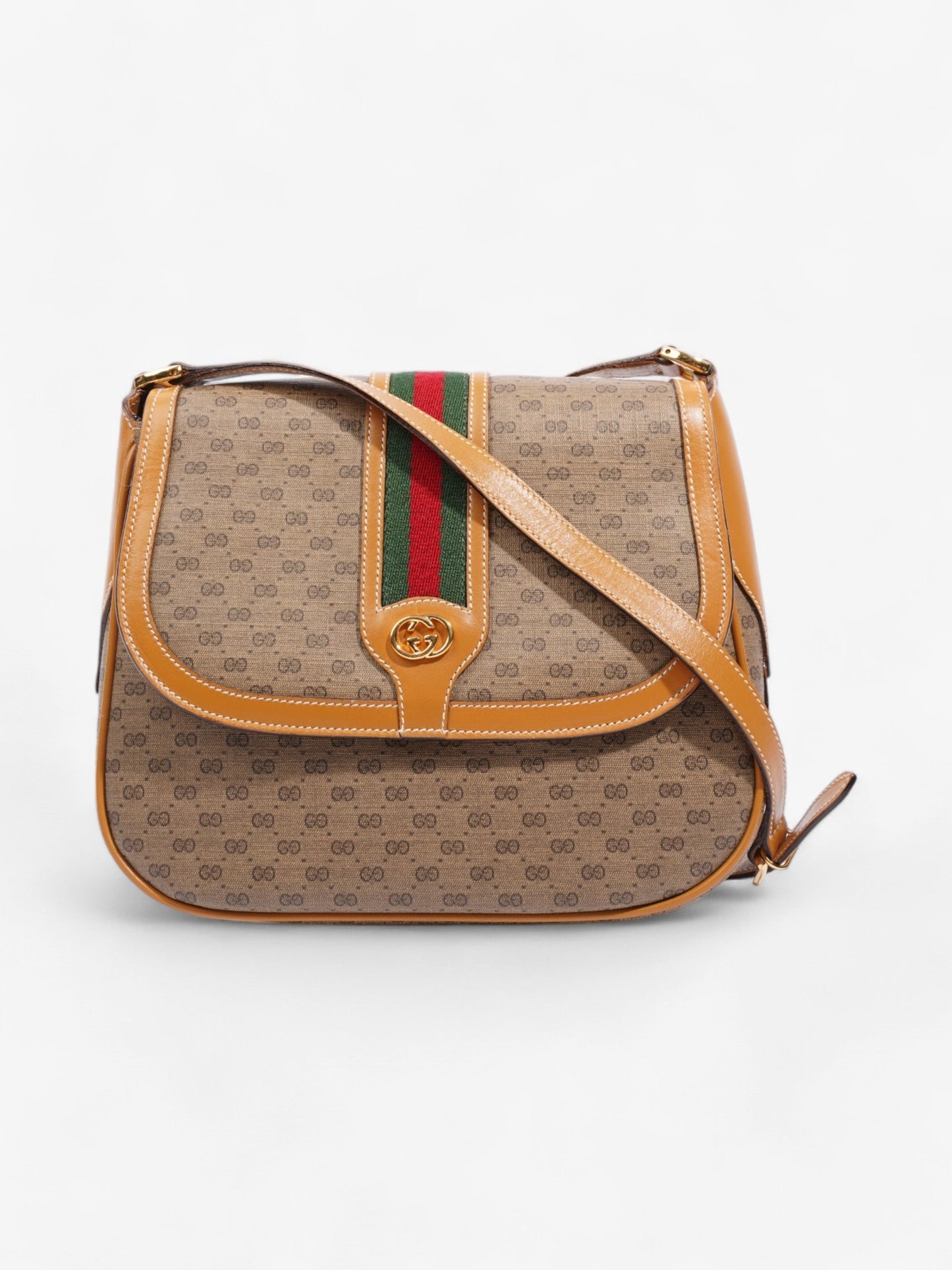 Gucci Web Crossbody Supreme Canvas Red Crossbody Bag