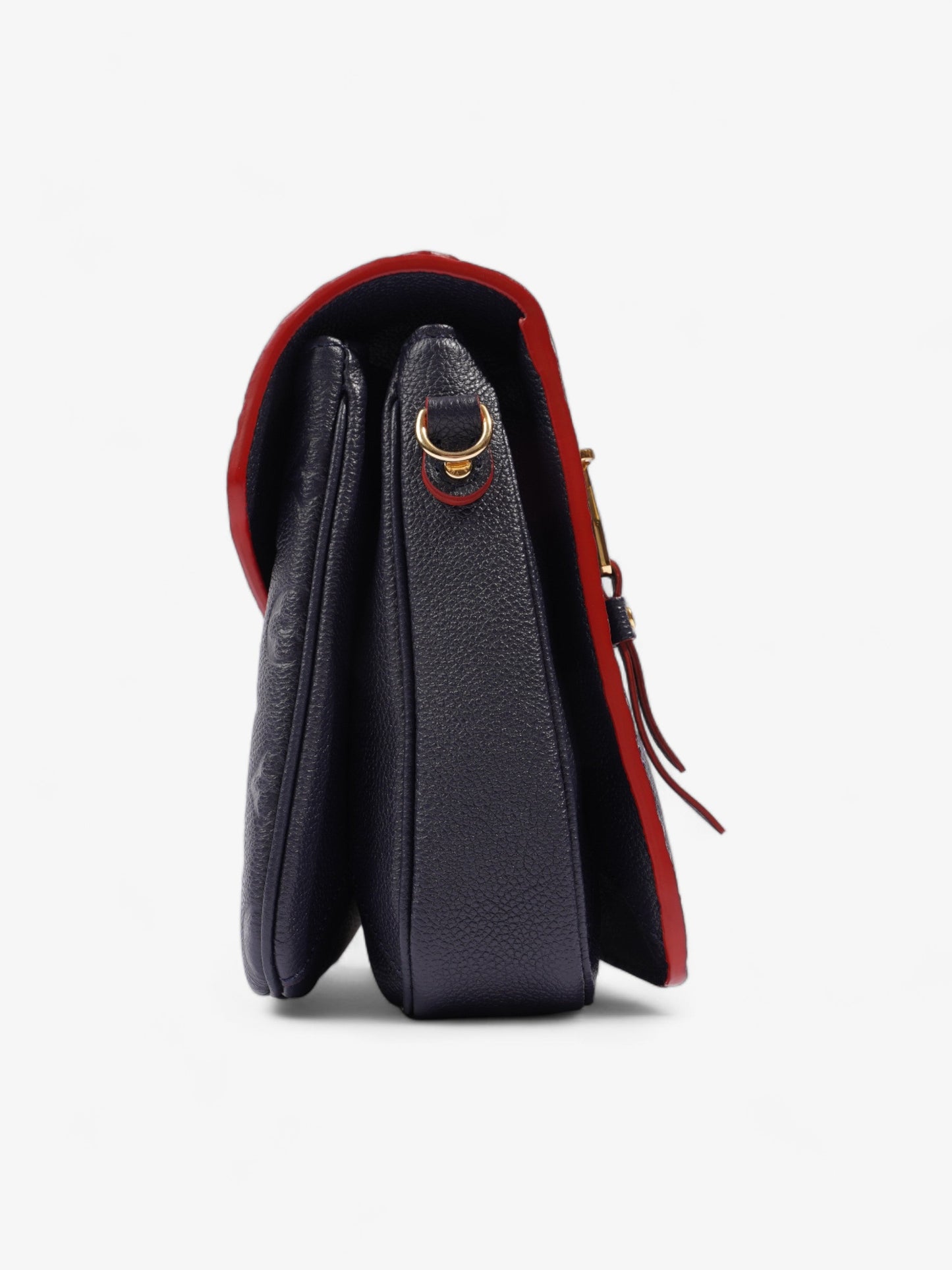 Louis Vuitton Pochette Metis MM Navy Empreinte Leather Clutch Bag
