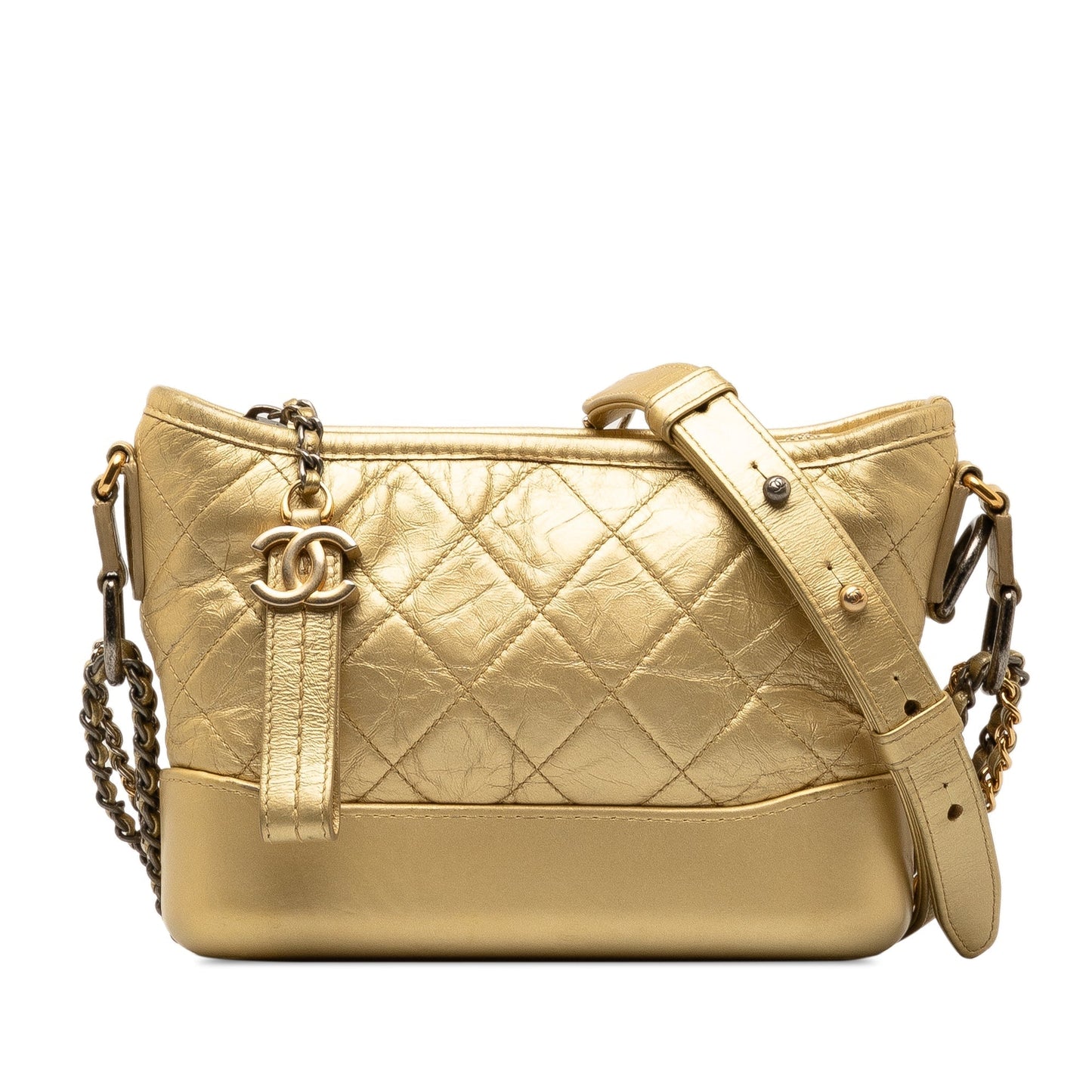 CHANEL Small Metallic Lambskin Gabrielle Crossbody Crossbody Bag