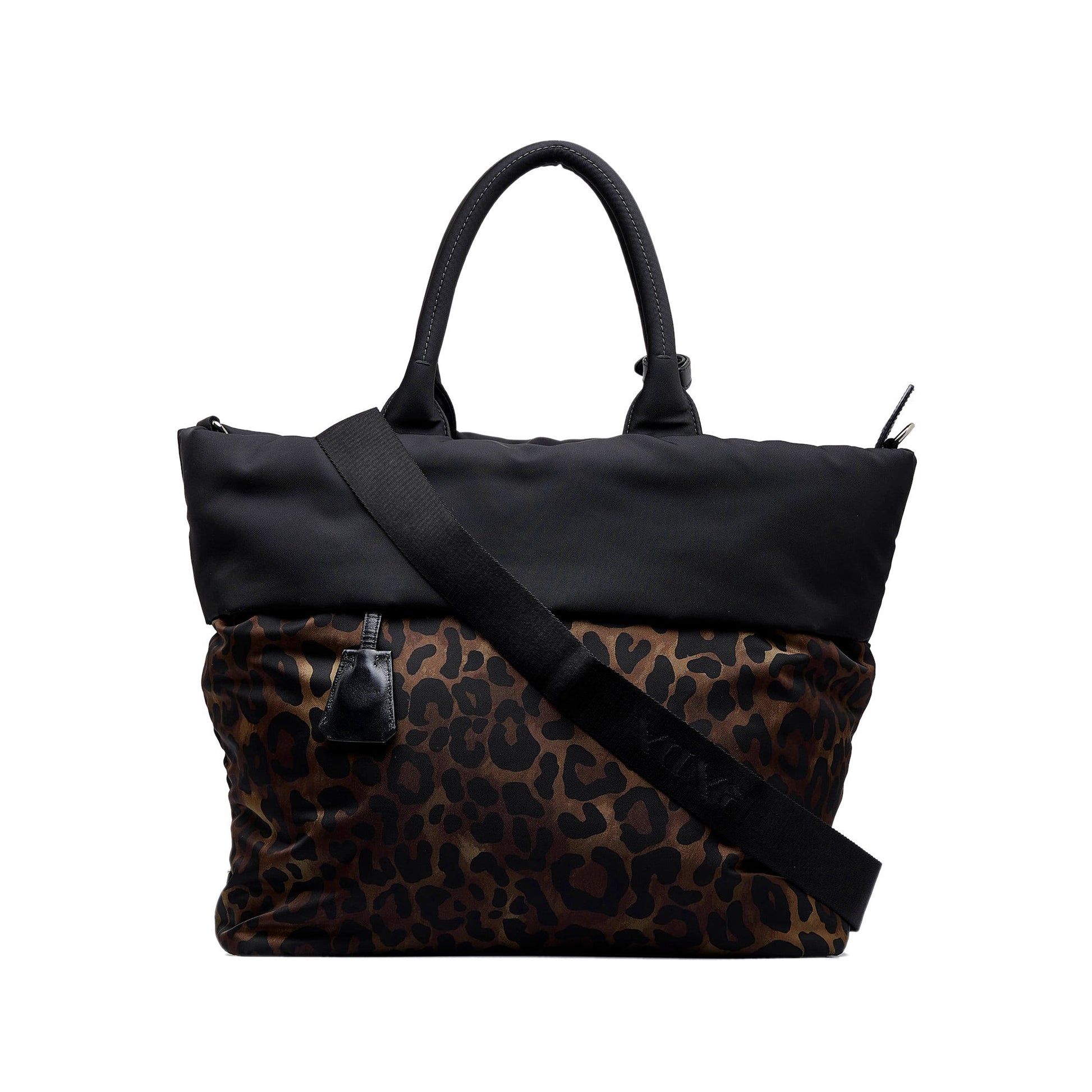 Prada Tessuto Reversible Leopard Print Satchel Satchel Bag