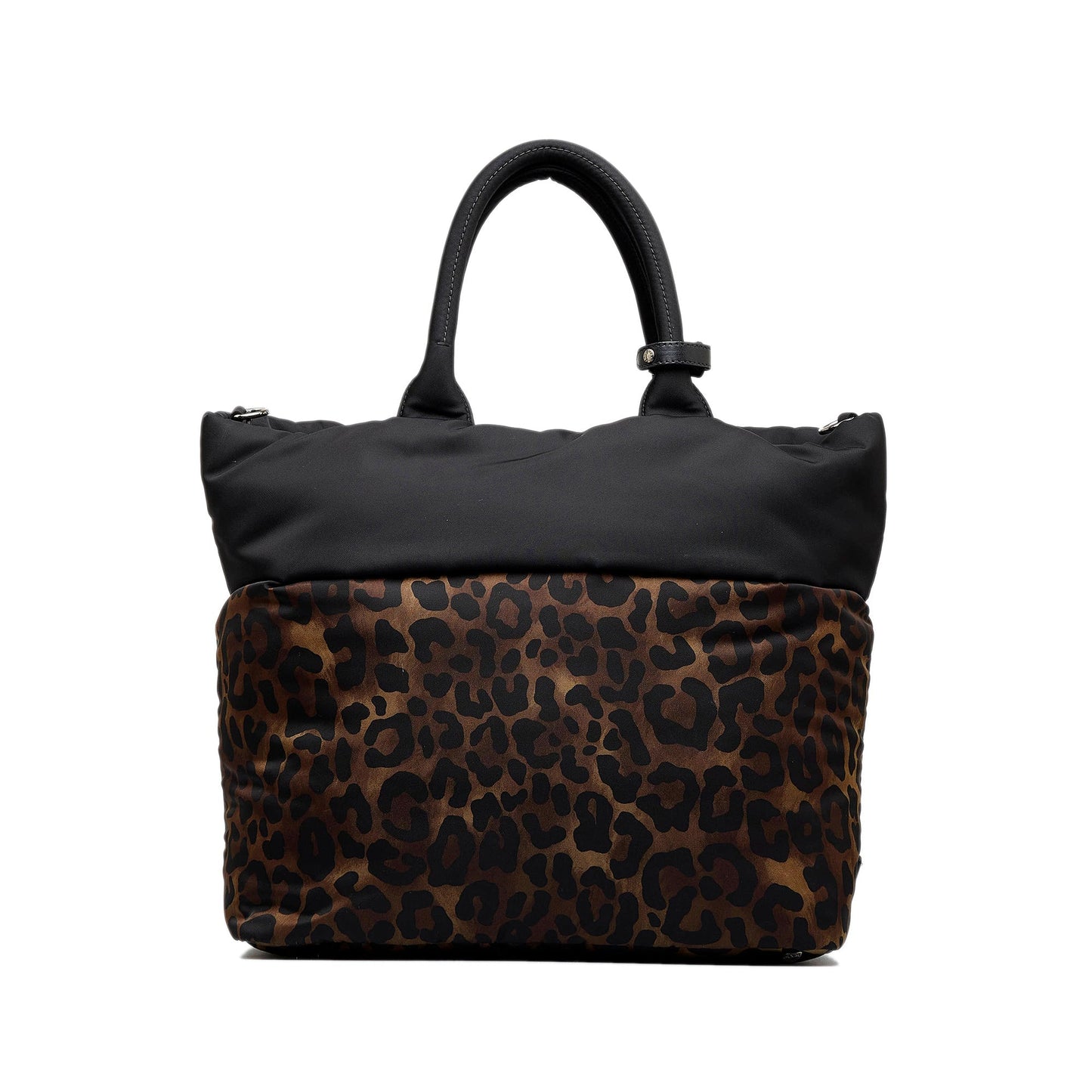 Prada Tessuto Reversible Leopard Print Satchel Satchel Bag