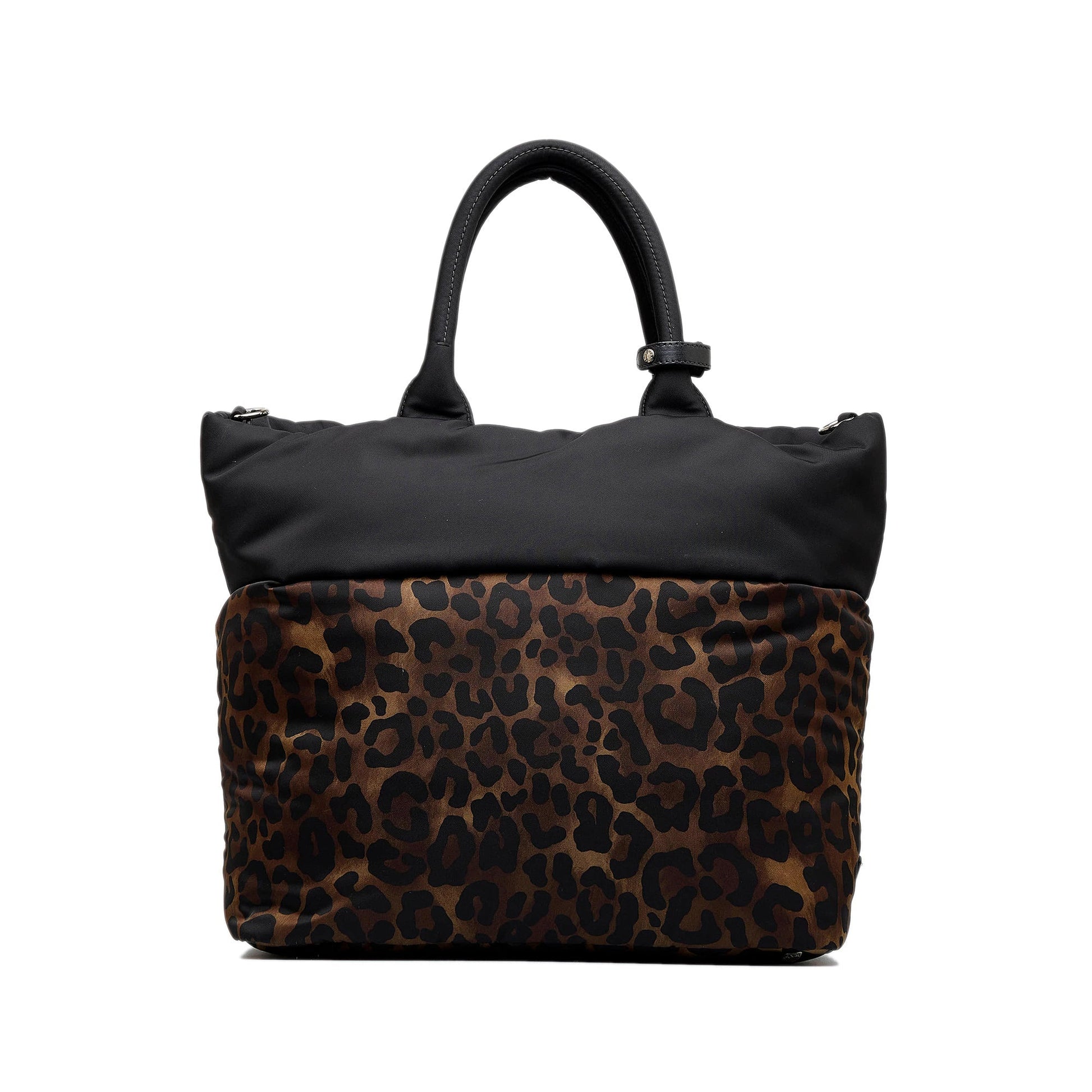 Prada Tessuto Reversible Leopard Print Satchel Satchel Bag