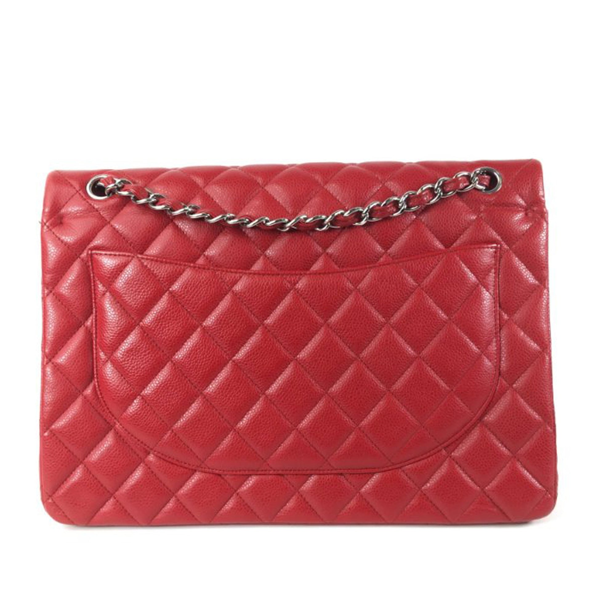 CHANEL Maxi Classic Caviar Double Flap Shoulder Bag