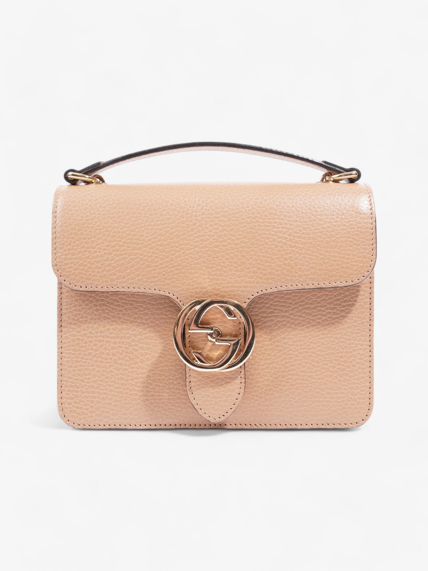 Gucci Dollar Interlocking Camelia Calfskin Crossbody Bag Leather Small