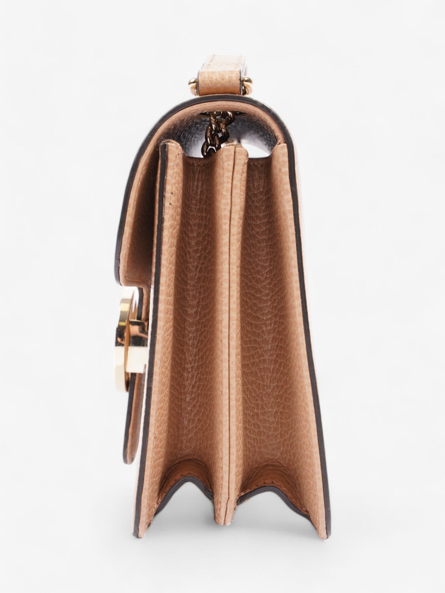 Gucci Dollar Interlocking Camelia Calfskin Crossbody Bag Leather Small