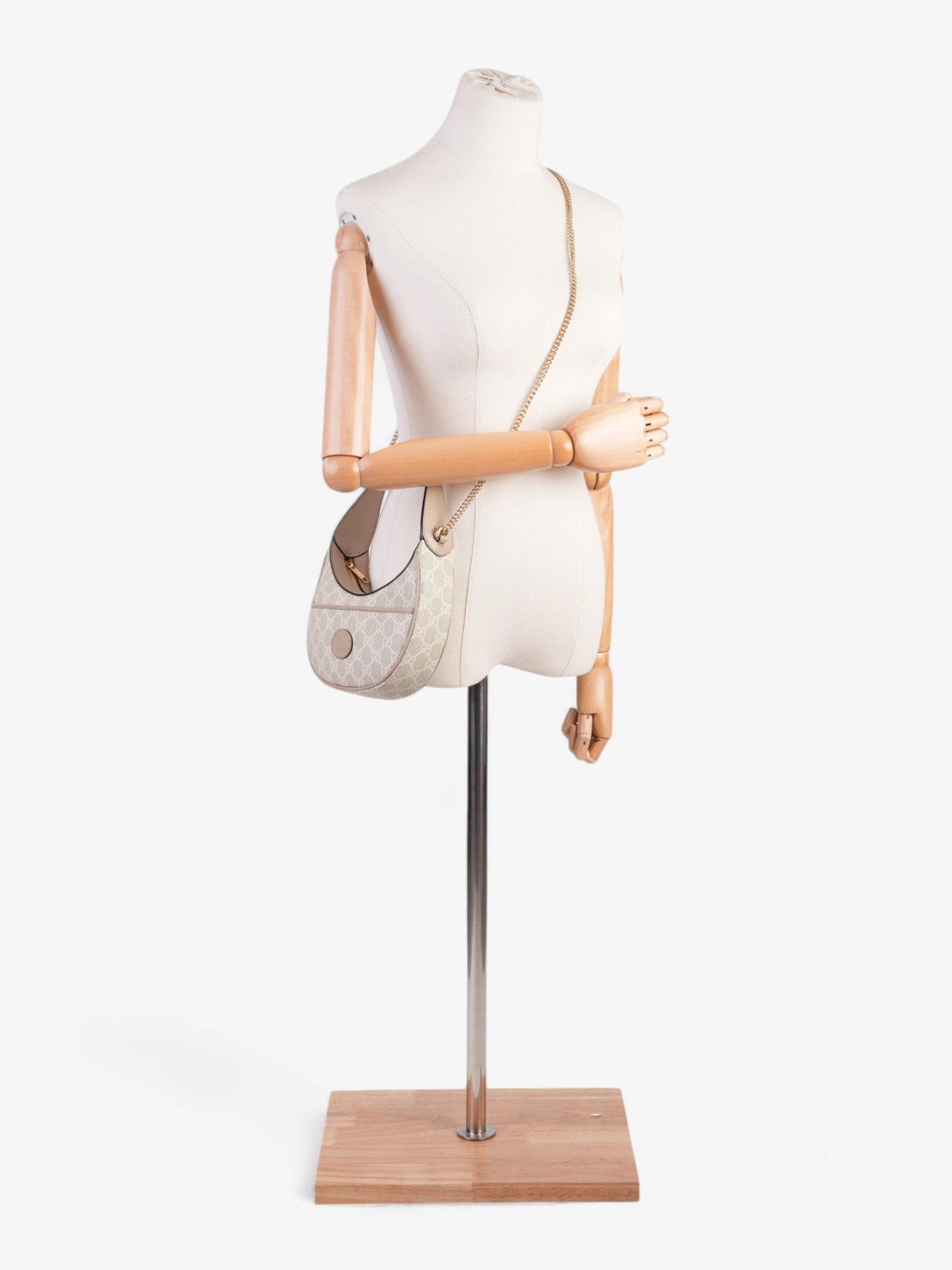Gucci Ophidia Supreme Coated Mini Crossbody Bag Canvas White