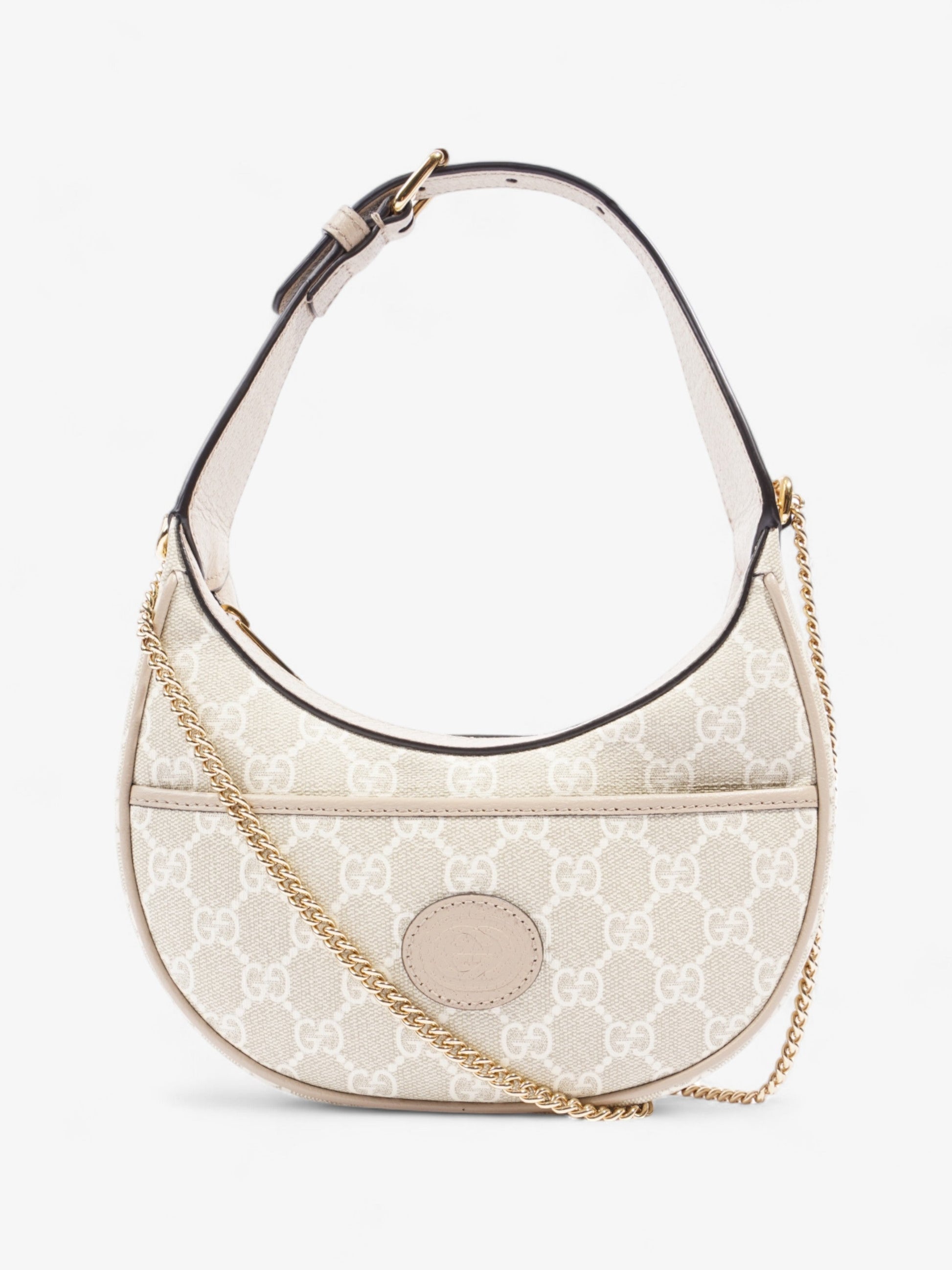 Gucci Ophidia Supreme Coated Mini Crossbody Bag Canvas White