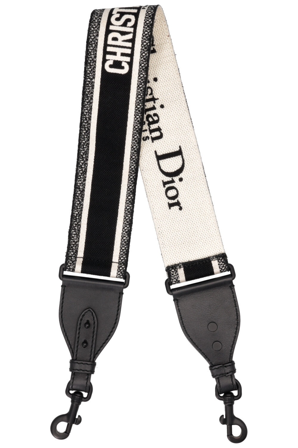 Dior Shoulder Bag Shoulder Strap Canvas Black