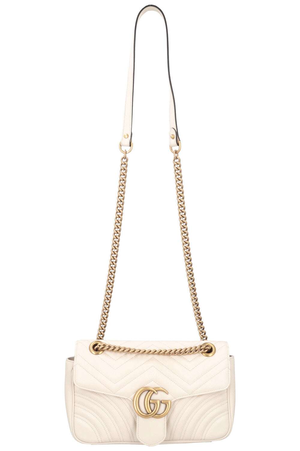 GUCCI Marmont Small Bag Leather White