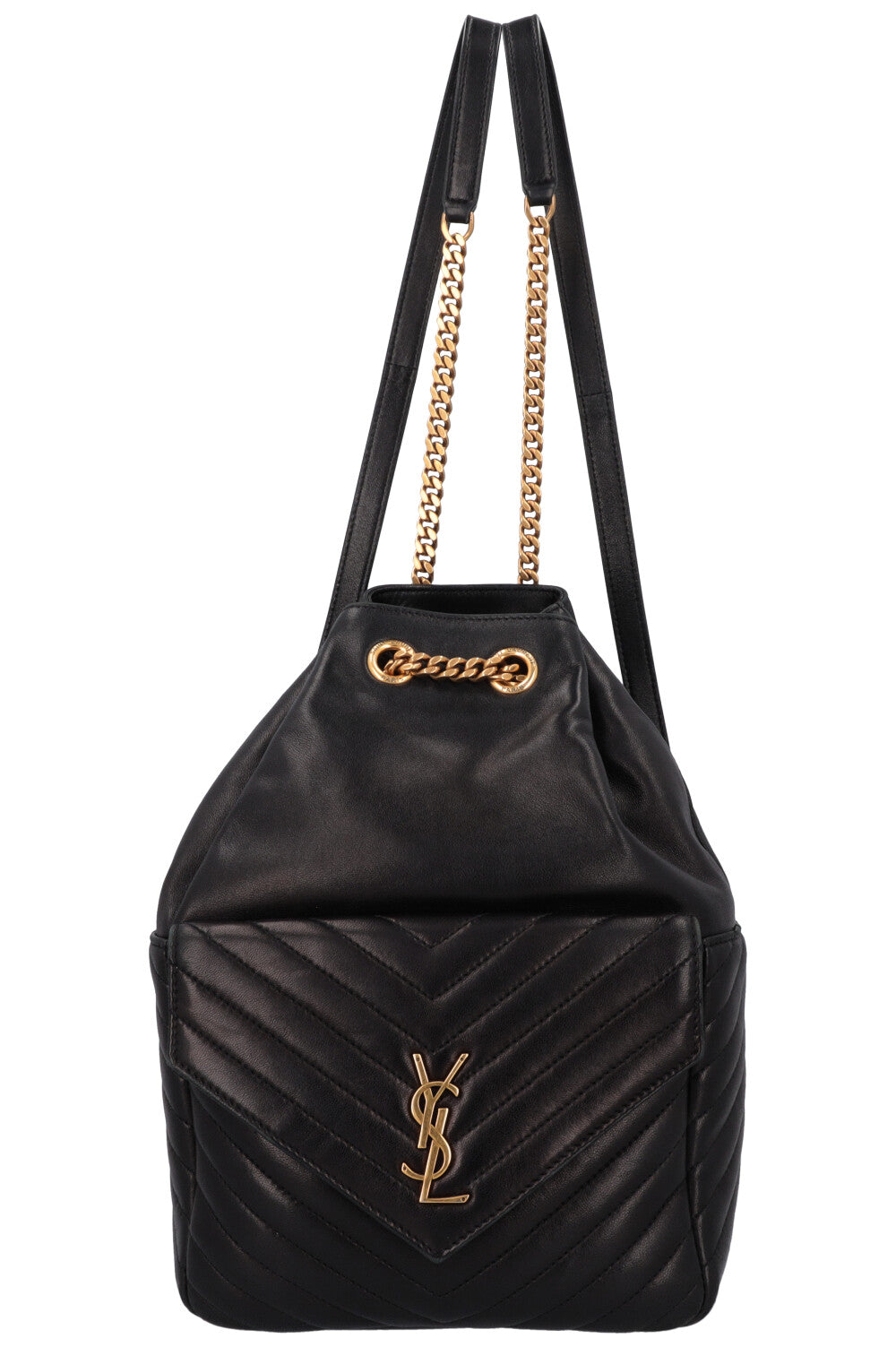 YSL Saint Laurent Backpack Joe Leather Black