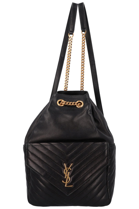 YSL Saint Laurent Backpack Joe Leather Black
