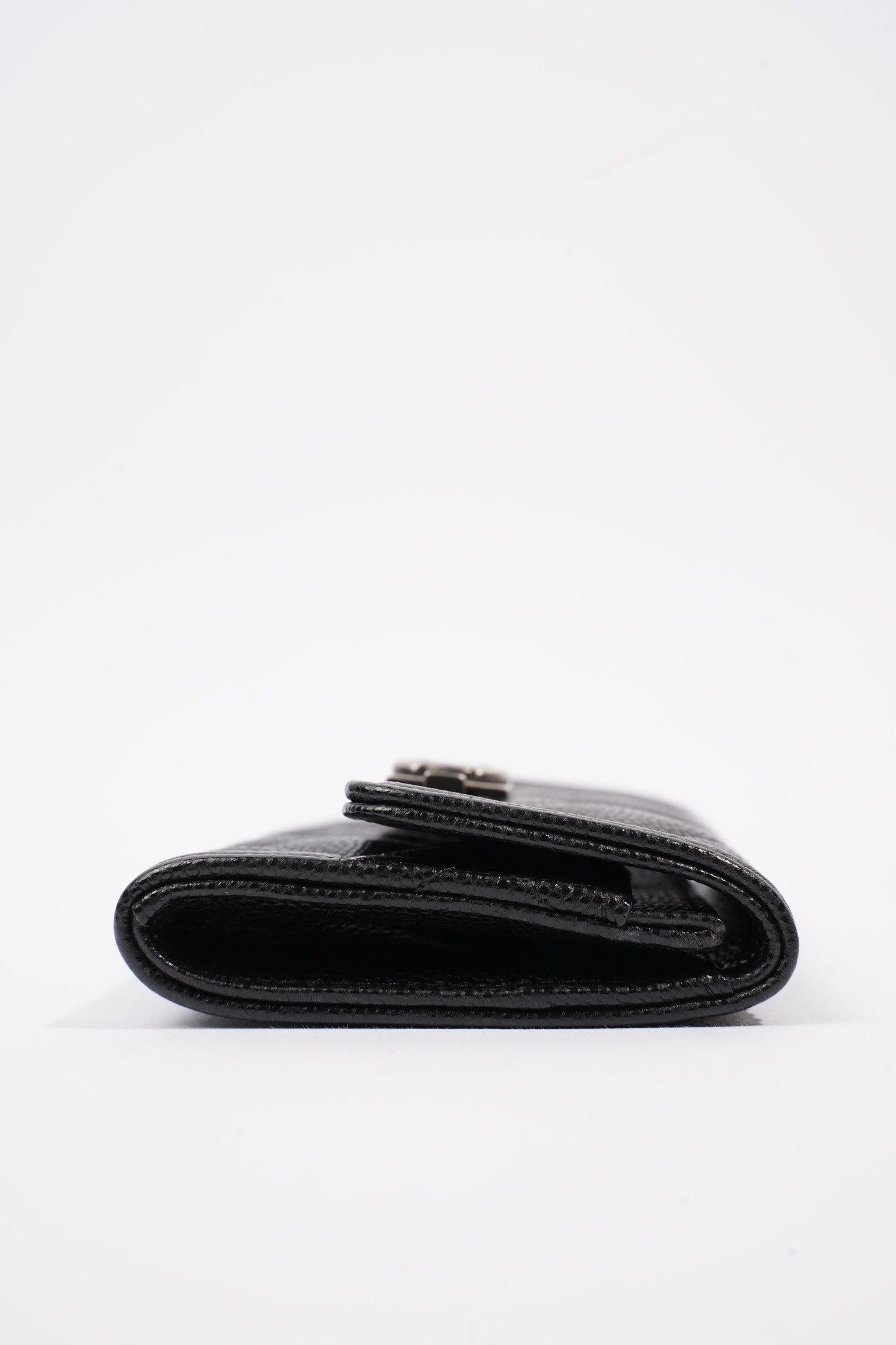 Chanel Tri-fold Boy Small Wallet Black Caviar Leather