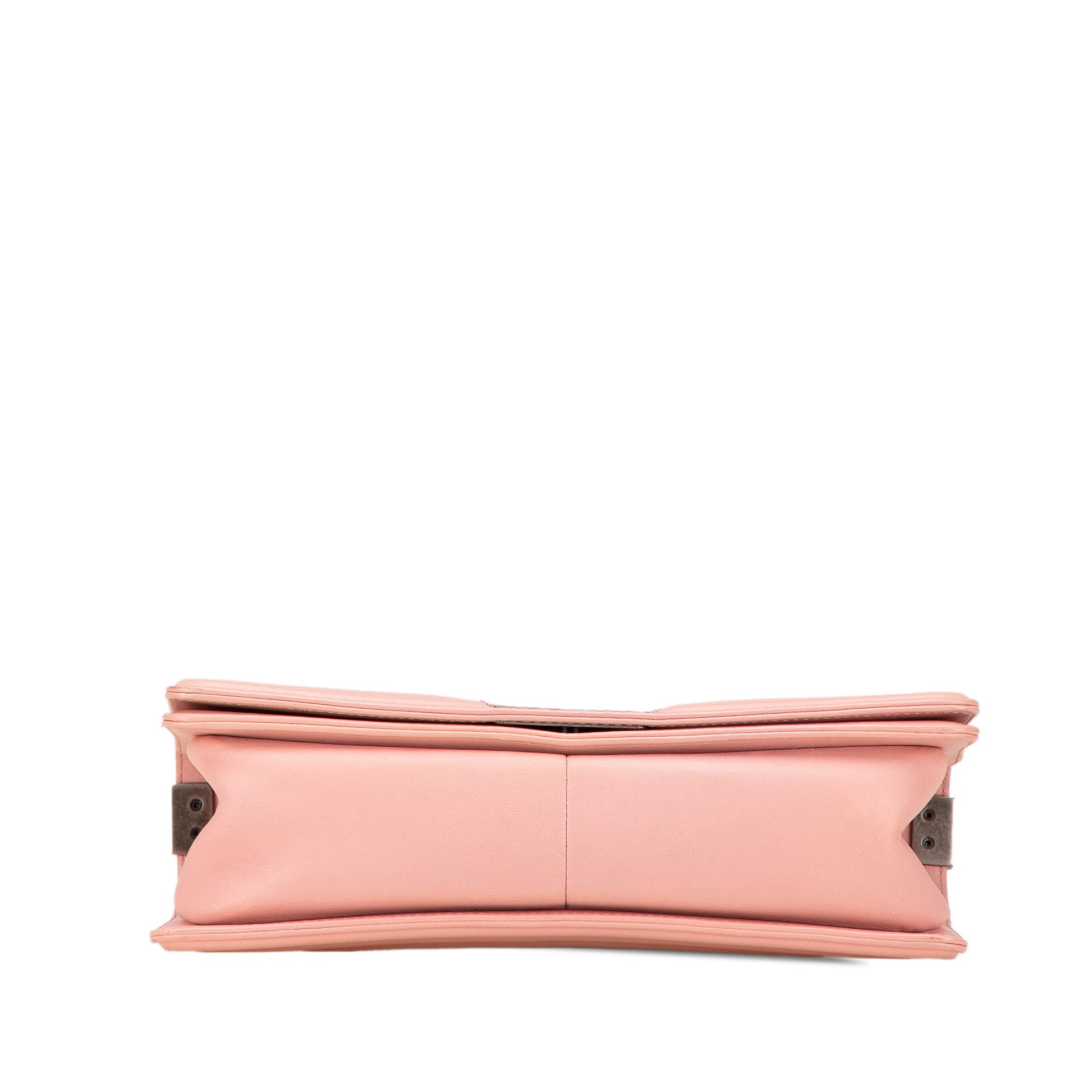 Pink Chanel Medium Lambskin Boy Flap Crossbody Bag