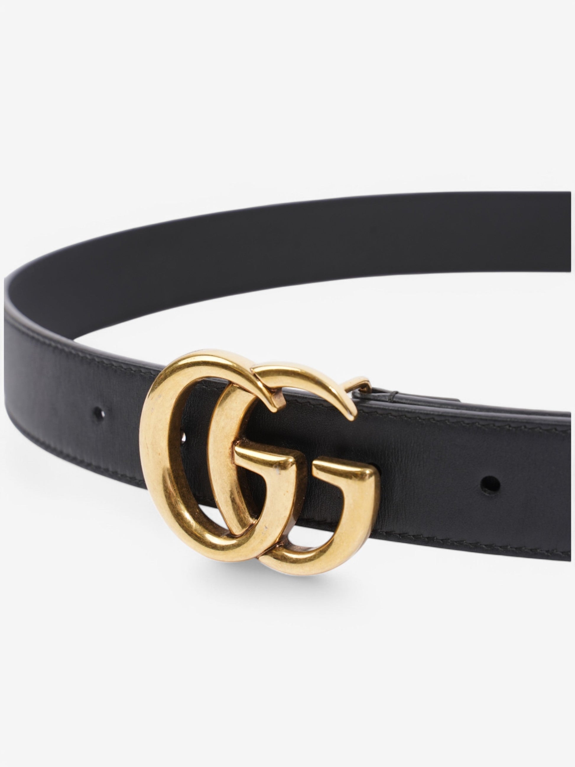Gucci Marmont Belt Handbag Leather Black Accessory 20