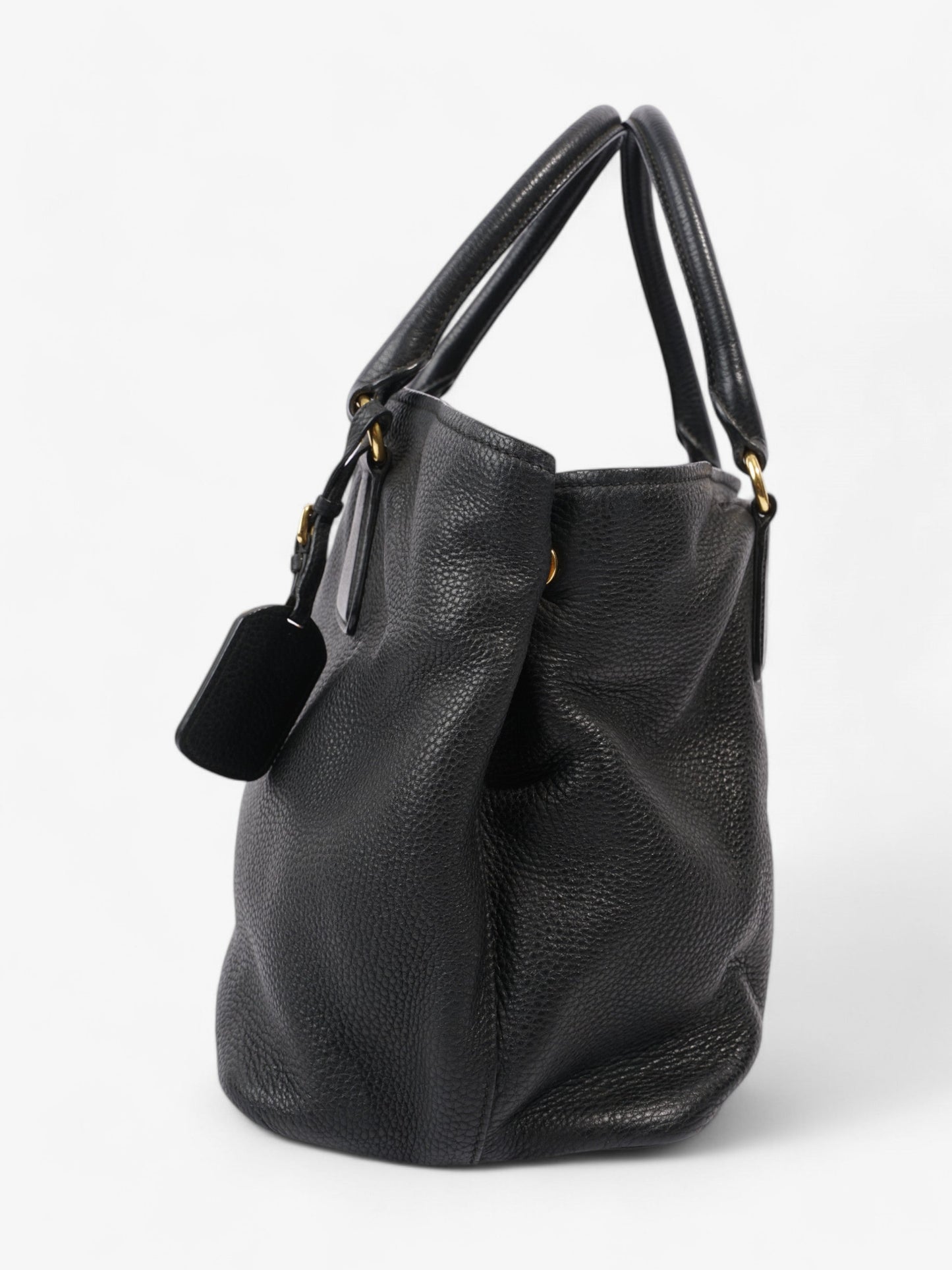 Prada Daino Tote Calfskin Leather Black Tote Bag