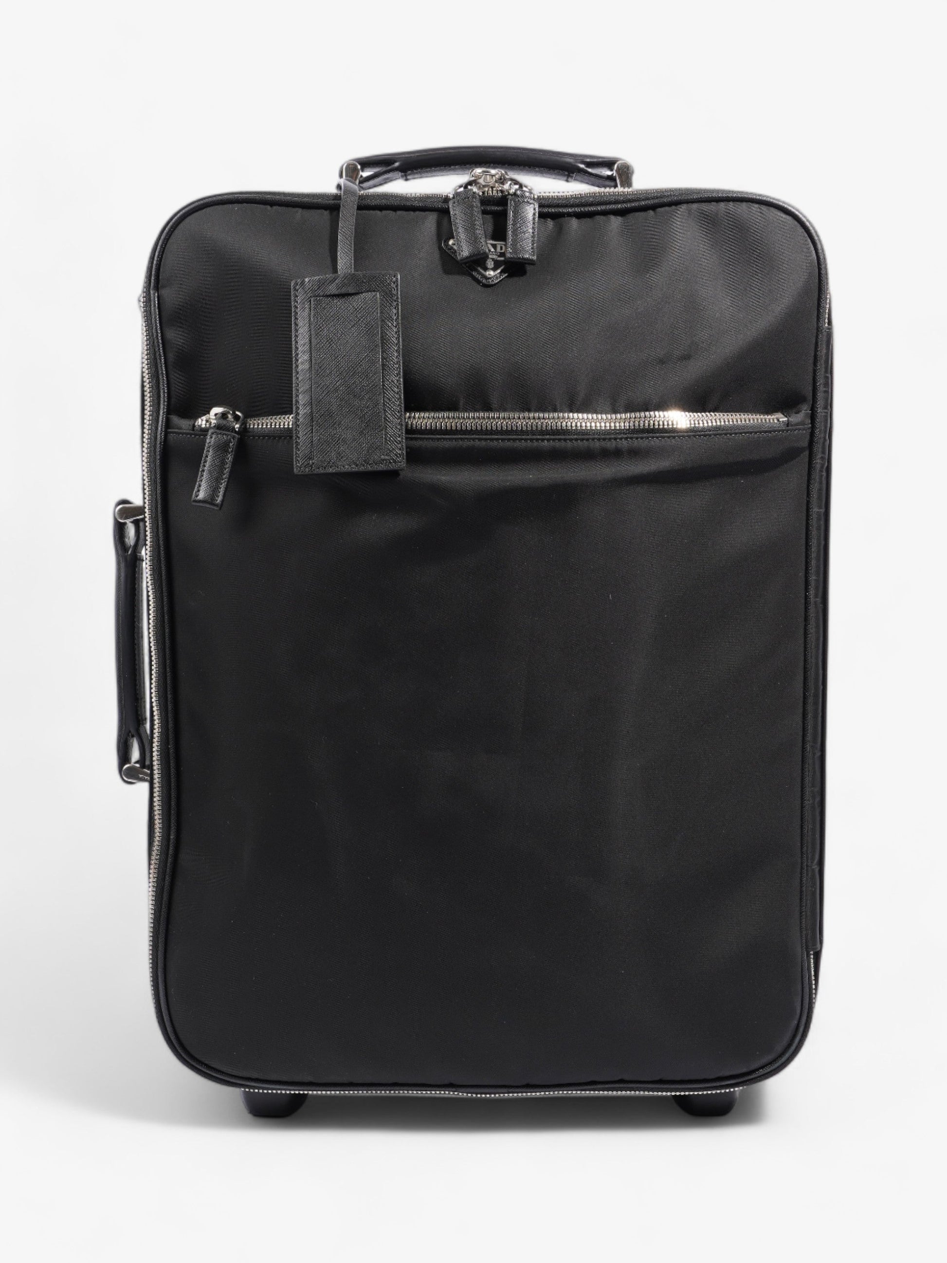 Prada Carry On Trolley Suitcase Re Travel Bag Nylon Black