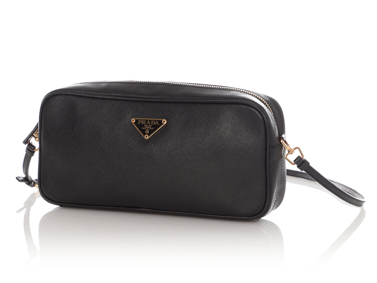 Prada Crossbody Saffiano Black Crossbody Bag