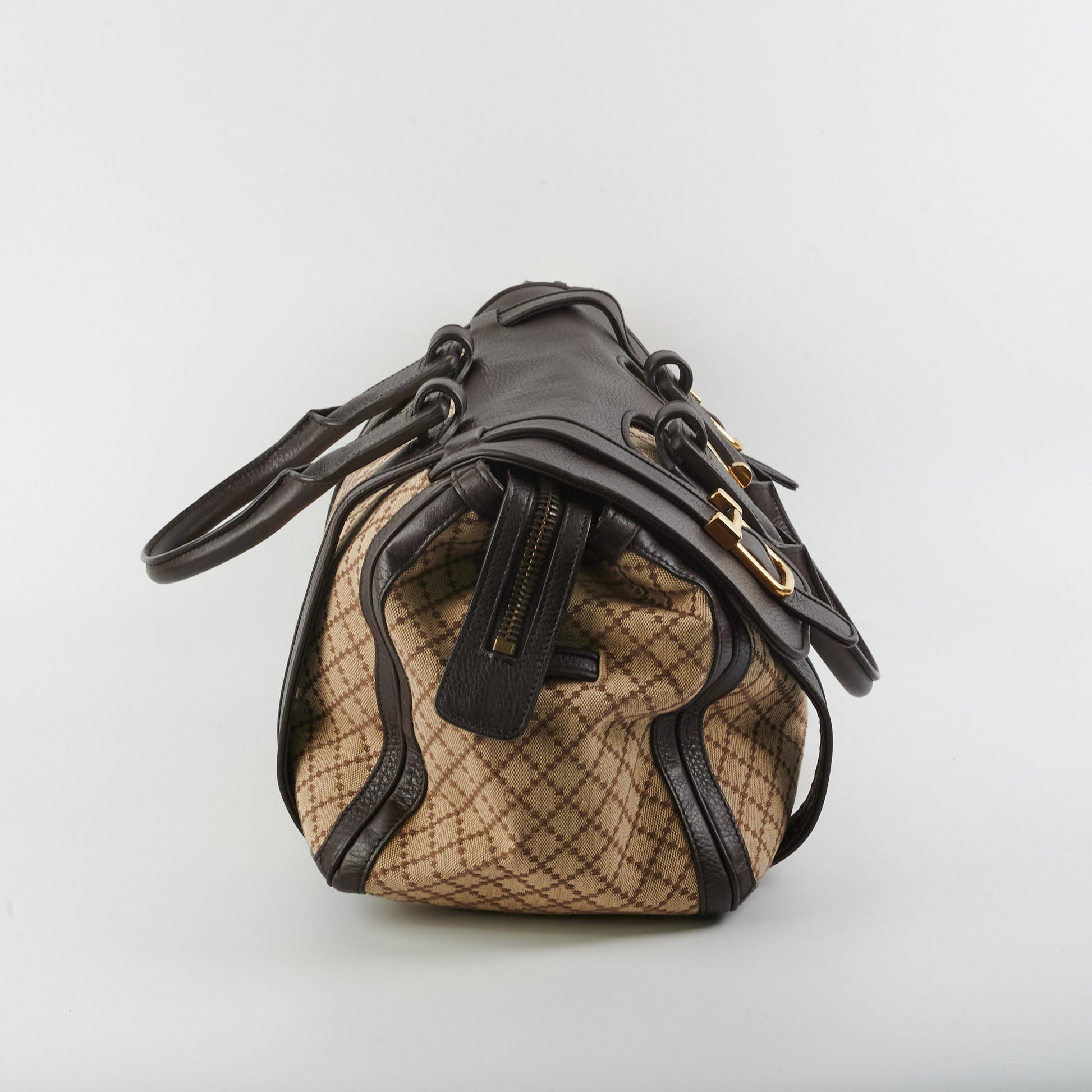 Gucci Boston Diamante Bag Brown Tote Bag