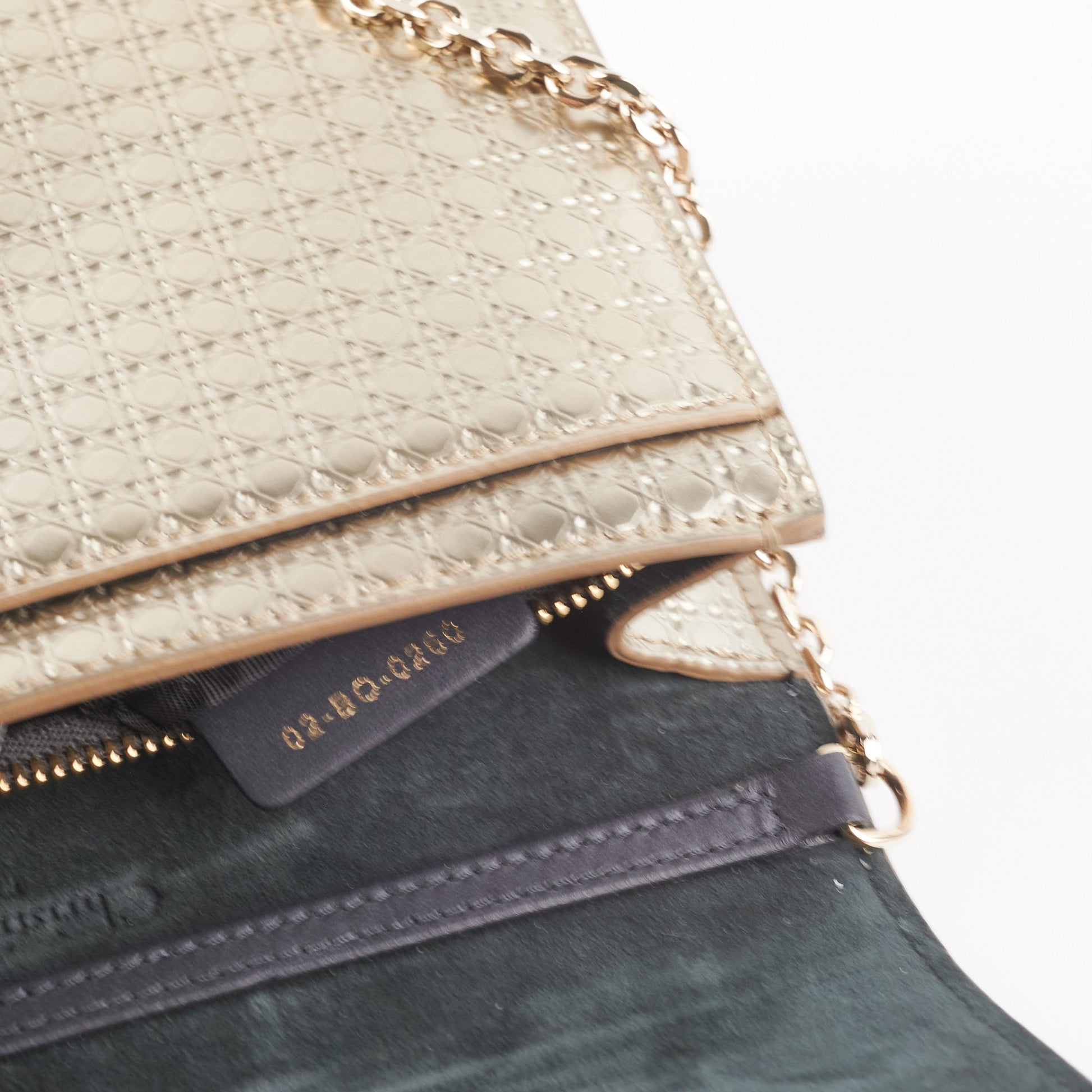 Dior Hold Bc Montaigne Belt Bag With Metallic Patent Gold Chain
