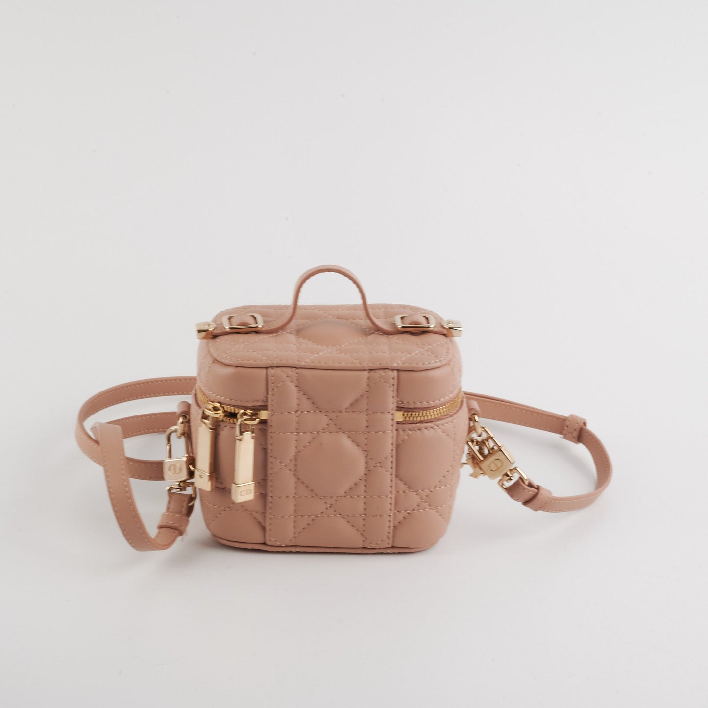 Dior Lady Vanity Case Rose Des Vents Crossbody Bag Pink Micro