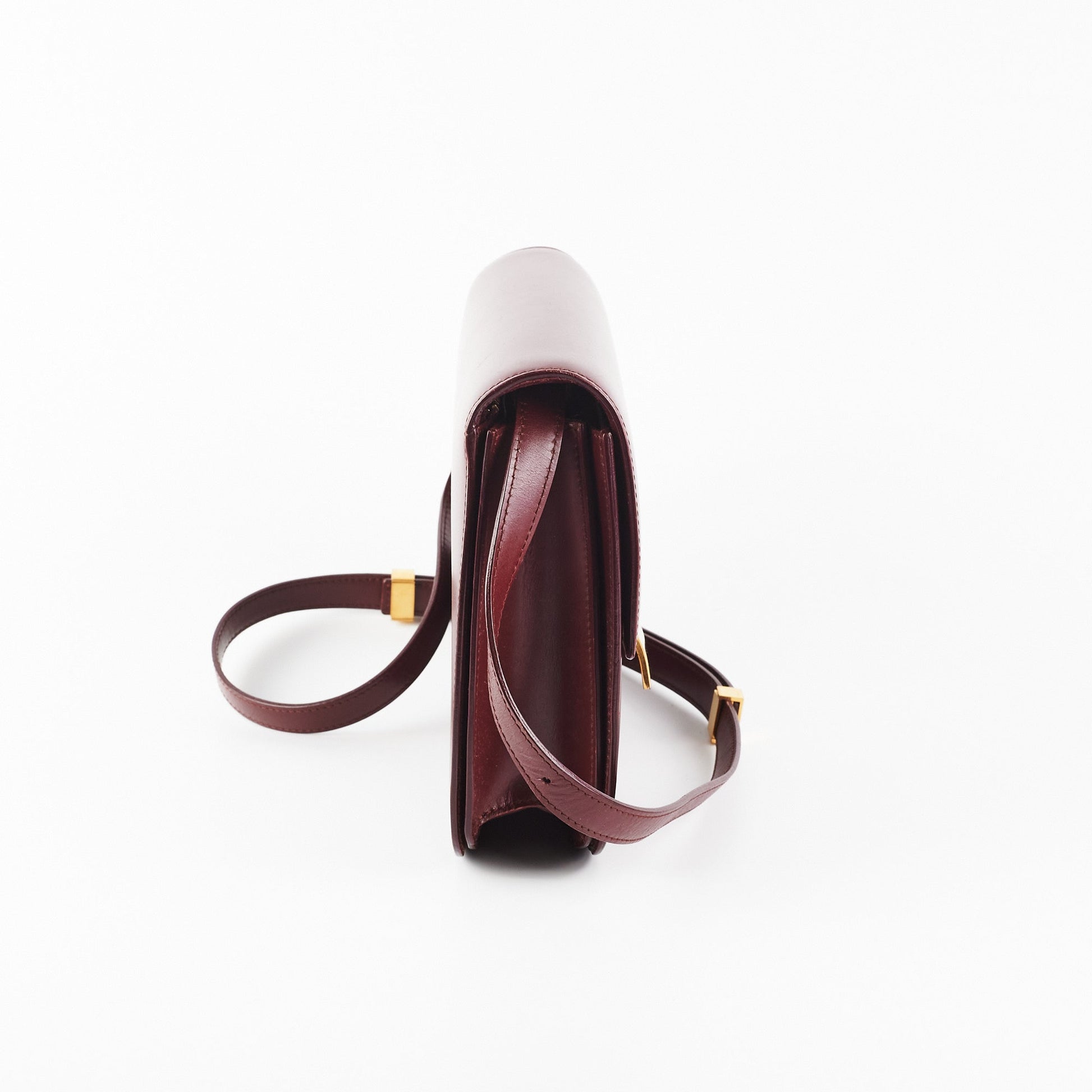 Luxury Box Burgundy Handbag Medium Travel Bag