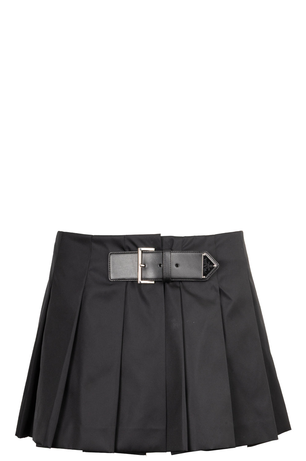 Prada Pleated Skirt Re Nylon Black Handbag
