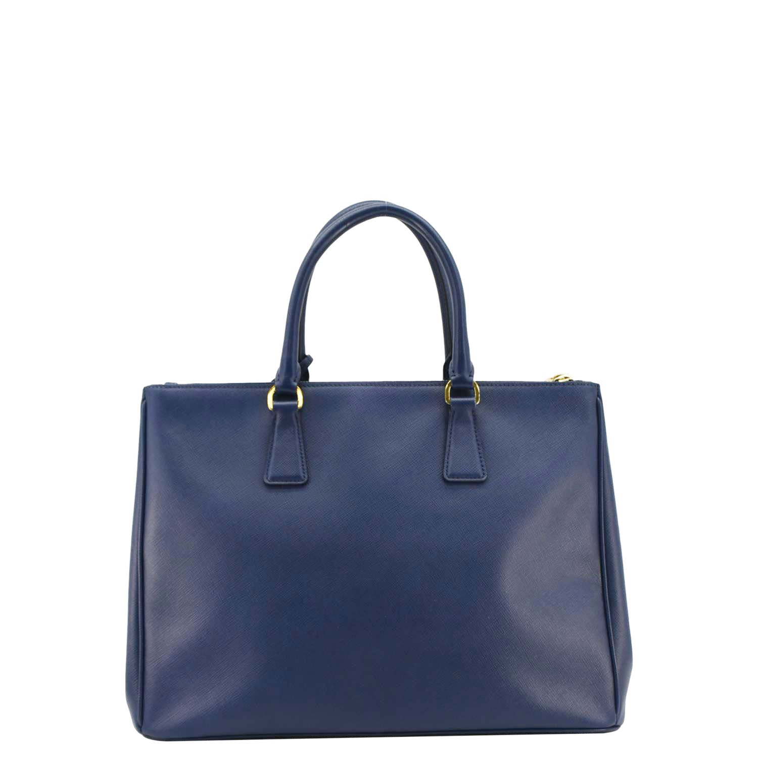 Galleria Double Zip Saffiano Tote Bag Leather Blue Bag Blue