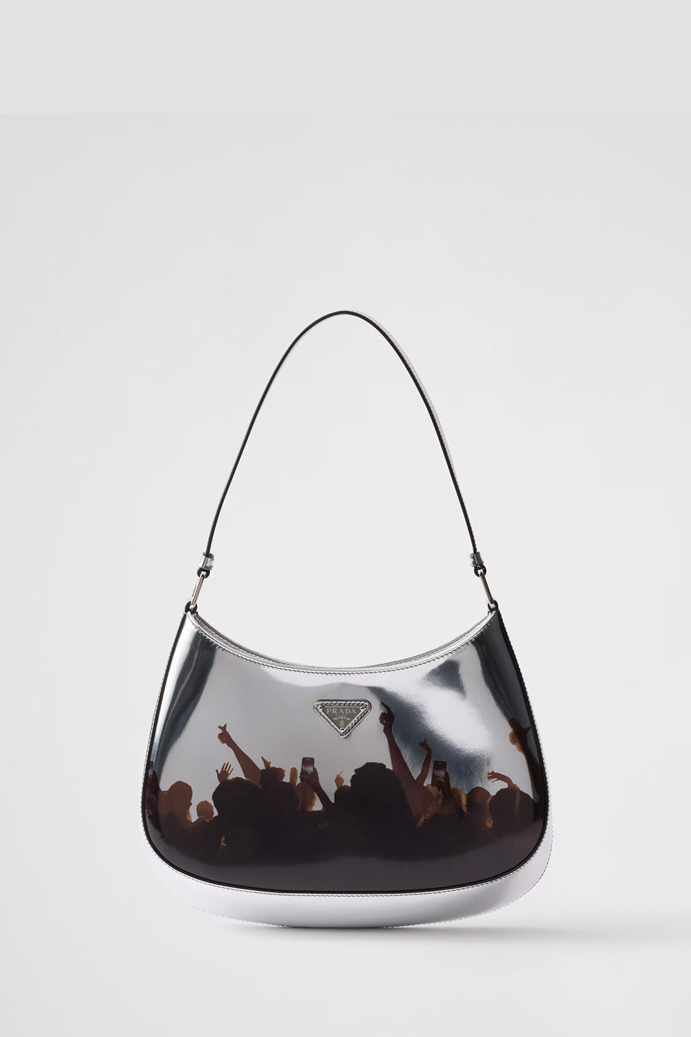 Prada Handbag Cleo Printed Brushed Shoulder Bag Leather