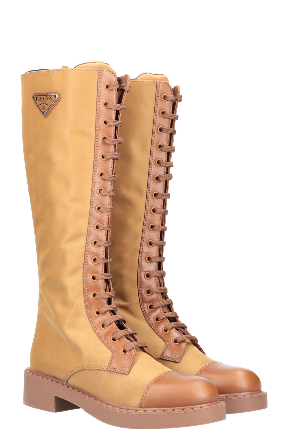 Prada Combat Boots Nylon Shoes