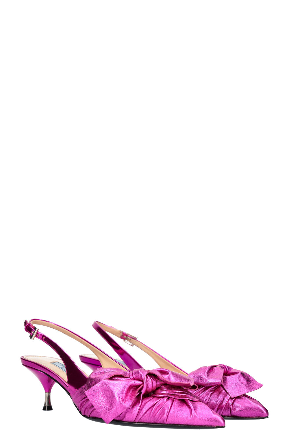 Prada Sling Bag Metallic Slingbacks Shoes