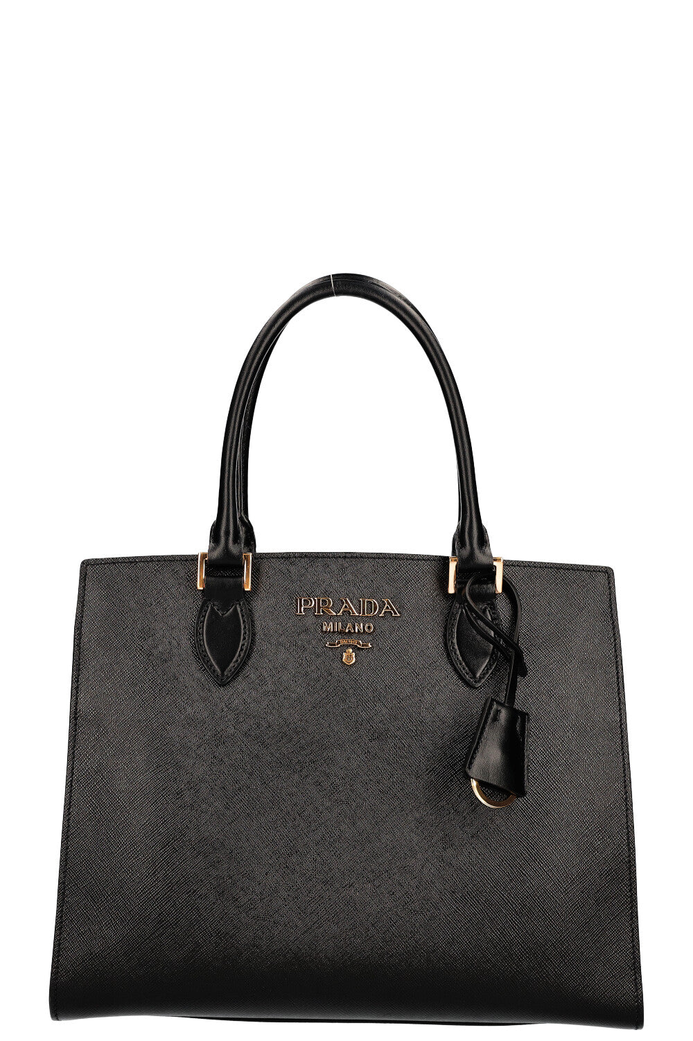 Prada Tote Bag Convertible Open Saffiano Black