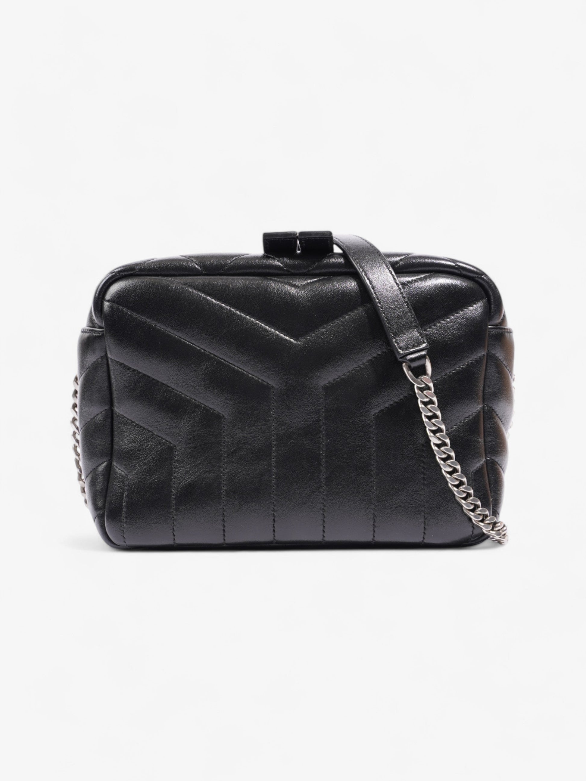 YSL Saint Laurent Loulou Bowling Bag Calfskin Leather Black Small Crossbody Bag