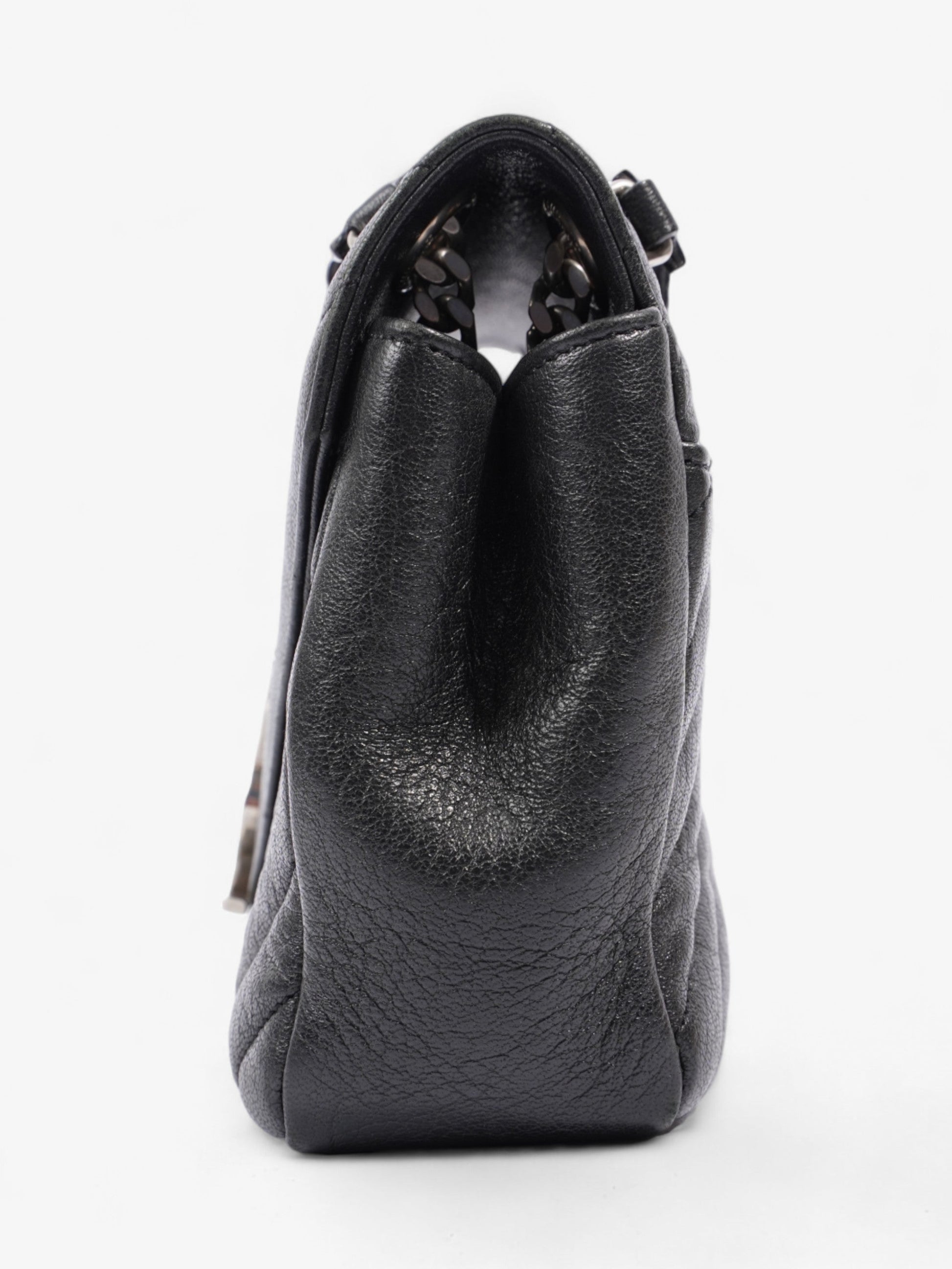 YSL Saint Laurent College Crossbody Bag Leather Lambskin Black Lambskin Leather Medium