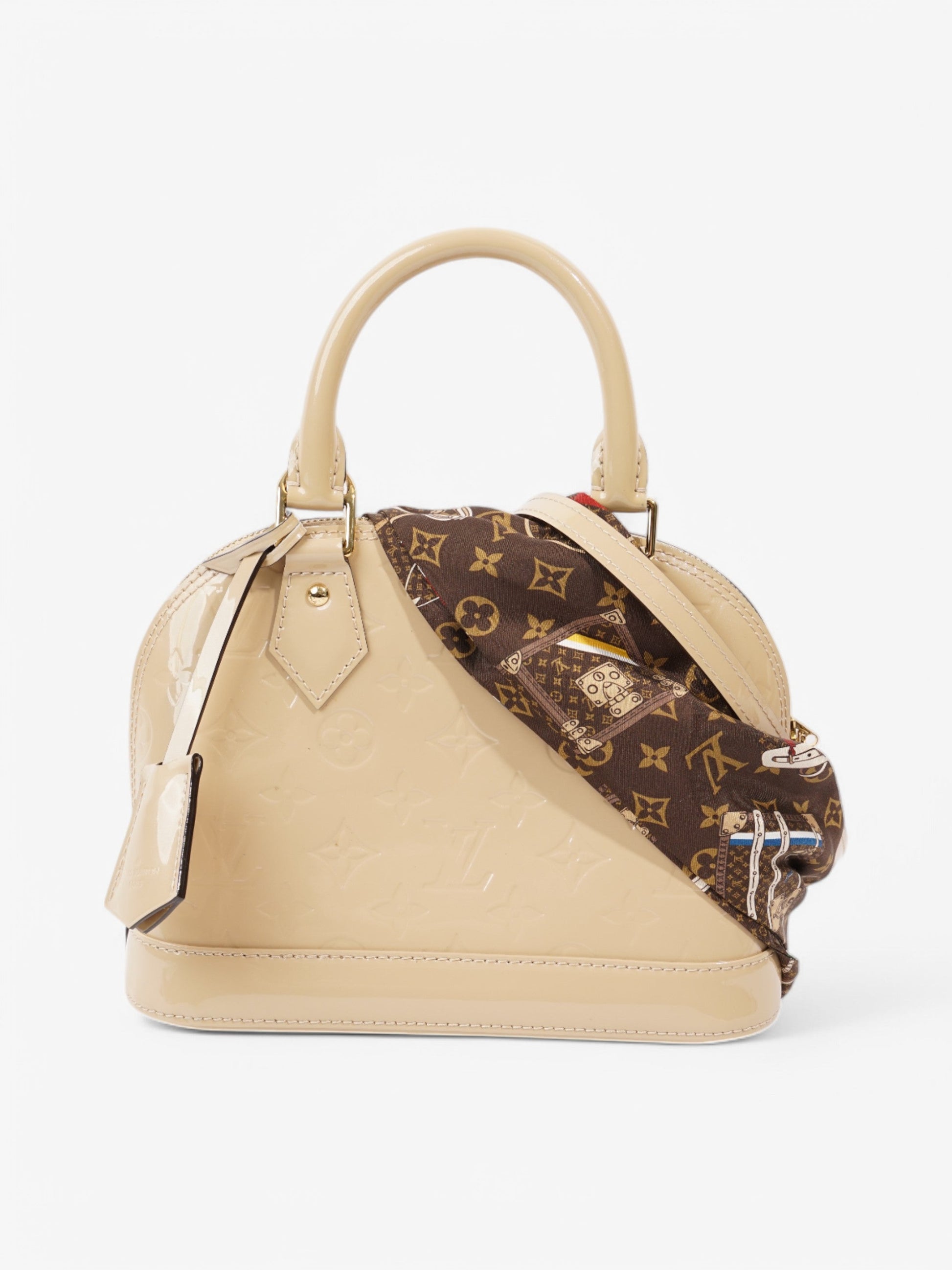 Louis Vuitton Alma BB Vernis Leather Beige Handbag Bb 1