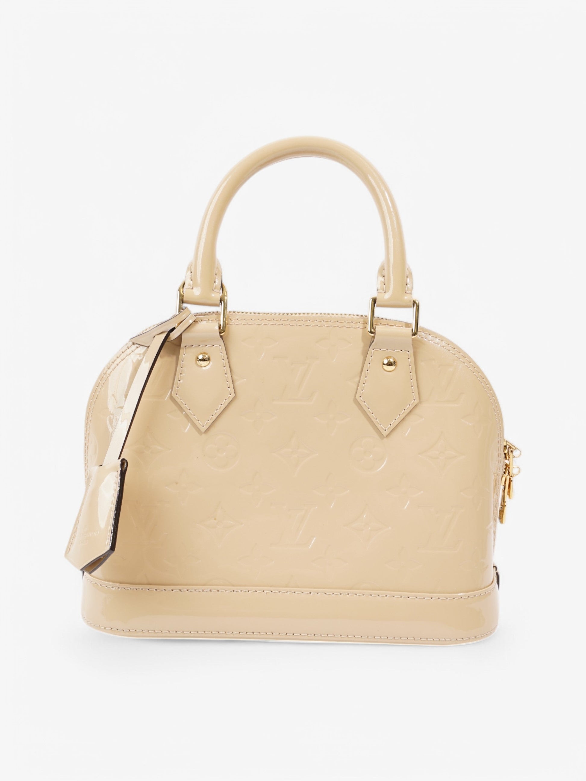 Louis Vuitton Alma BB Vernis Leather Beige Handbag Bb 1