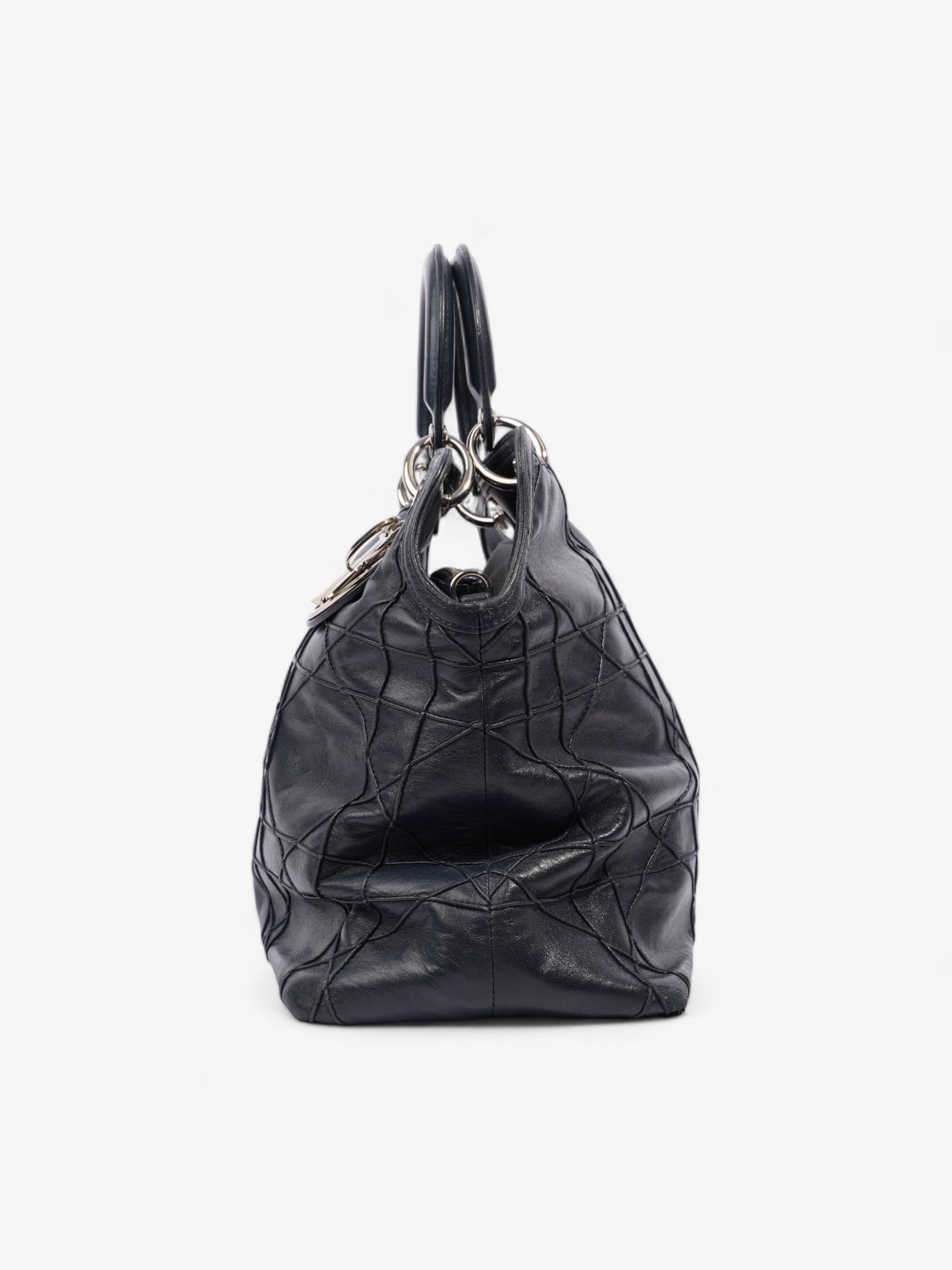 Dior Christian Granville Bag Leather Blue Navy Travel Bag