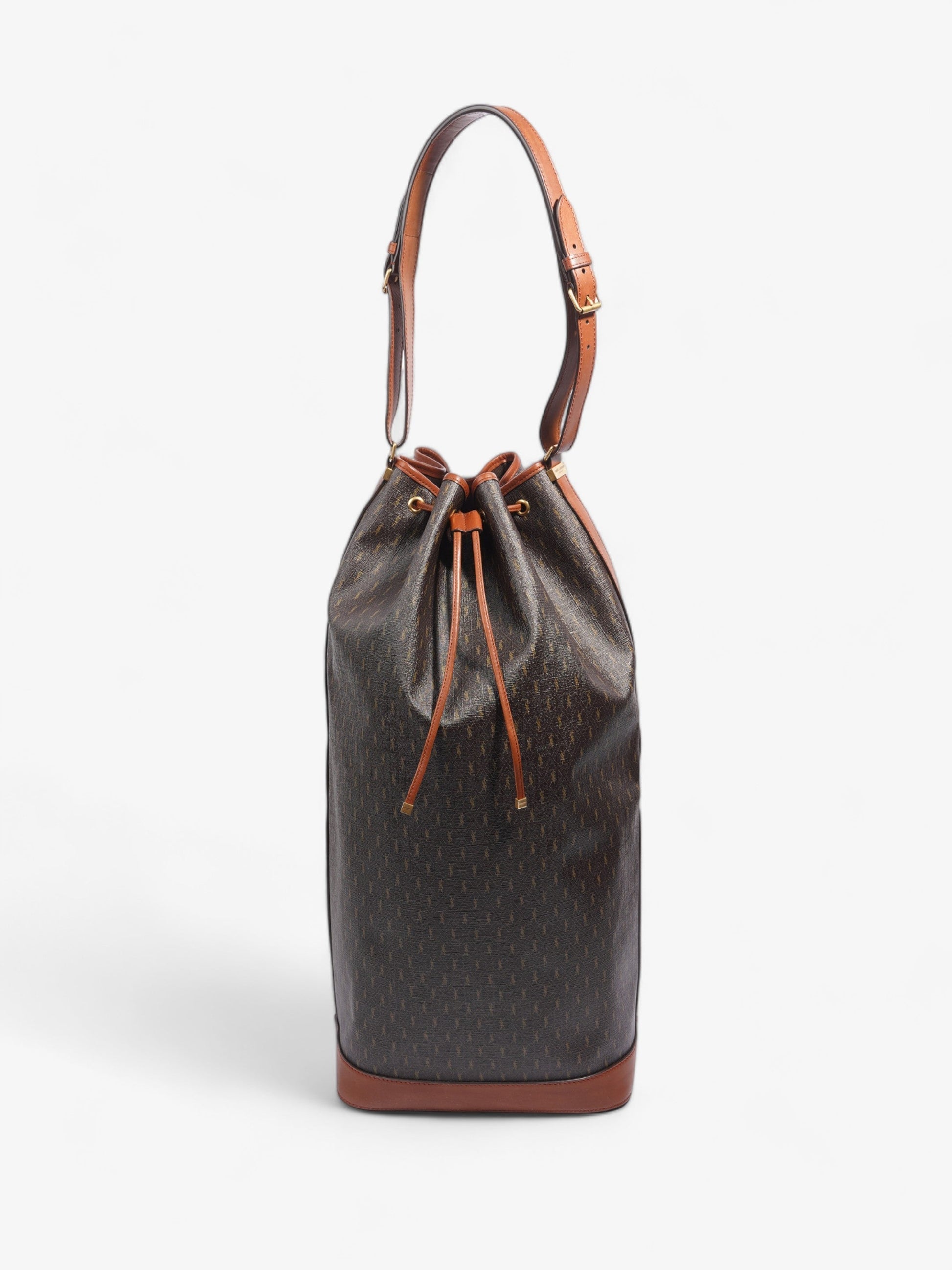 YSL Saint Laurent Le Long Bag Canvas Monogram Bucket Bucket Bag