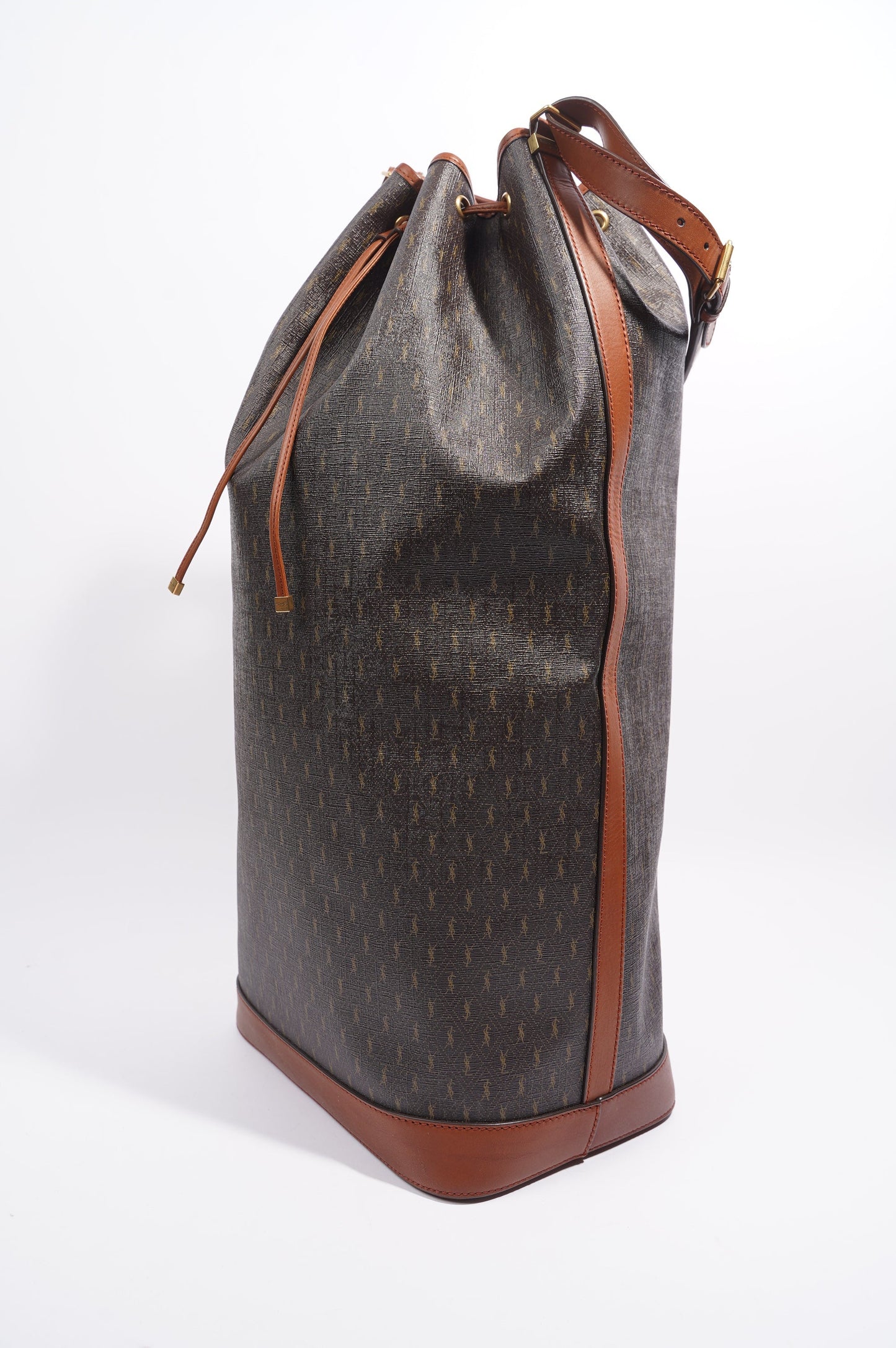YSL Saint Laurent Le Long Bag Canvas Monogram Bucket Bucket Bag