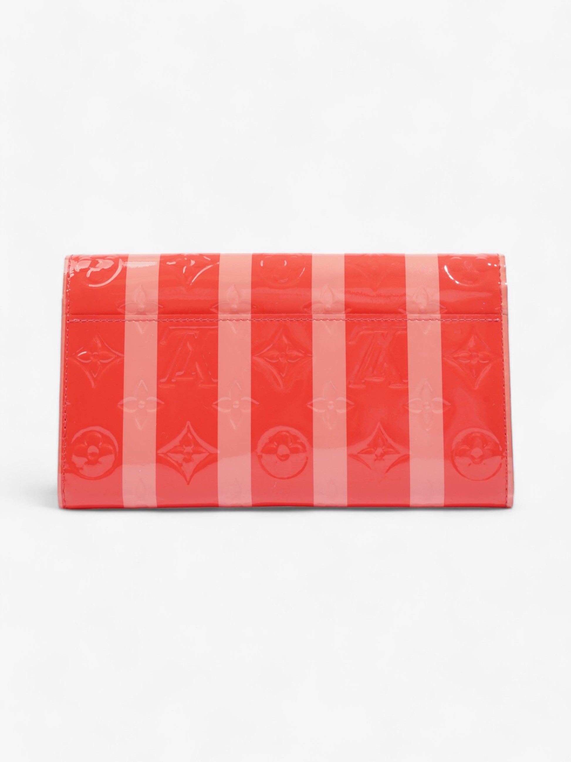 Louis Vuitton Sarah Patent Red Pink Leather Wallet Case